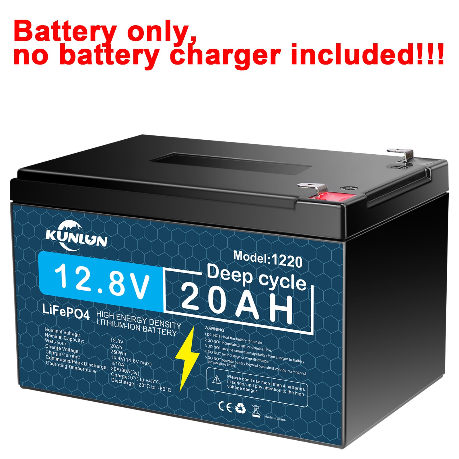 12V 20Ah LiFePO4 Battery/Connector/Kit for Fisher-Price 12 Volt Power Wheels Lot