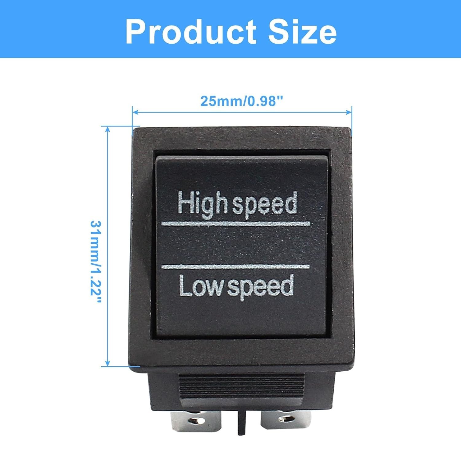 2 Pack Universal High Speed Low Speed Switch – 6V 12V Switch Accessories Repl…