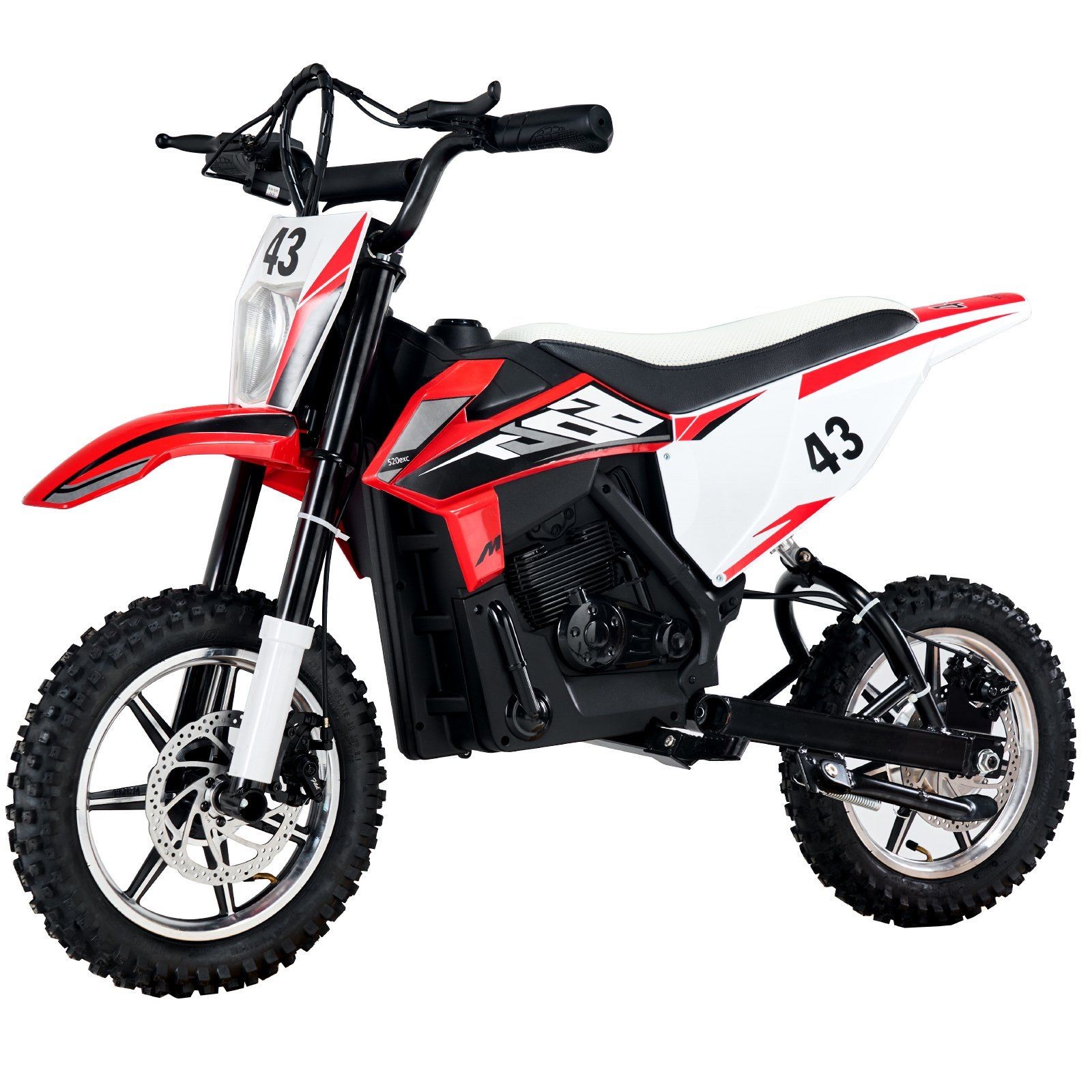 Ride On 36V Electric Motorcycle 15.5mph Speed Treaded Tires Dual Brake Feature