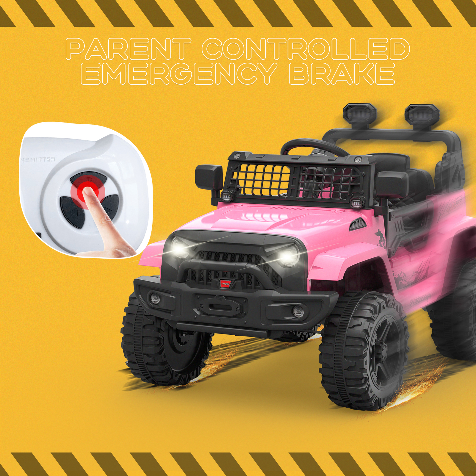 Kids Electric Ride On Truck Toys 12V Power Battery Car Pink with Remote Control