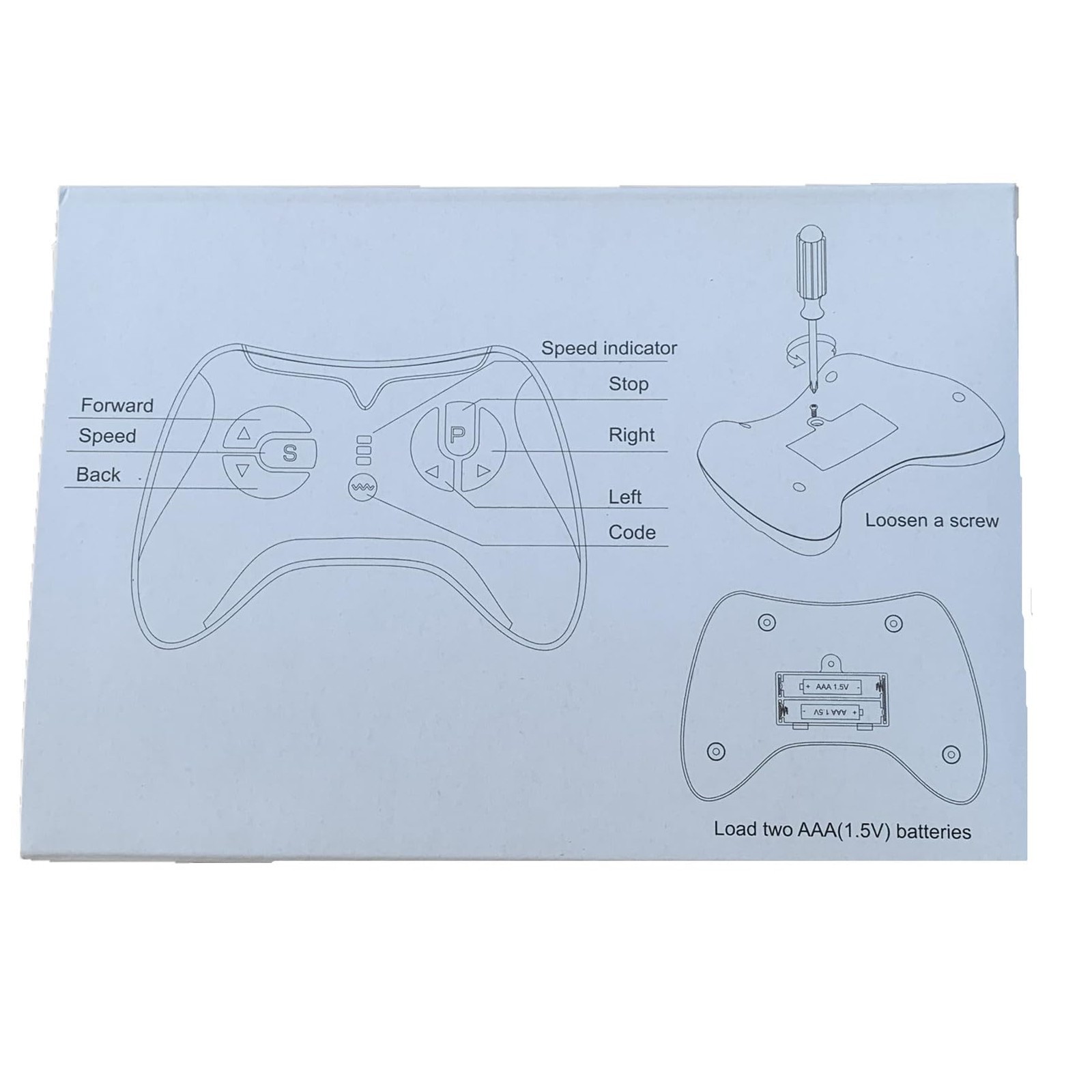 2.4G Bluetooth Remote Control Transmitter Children’s Electric Large, White