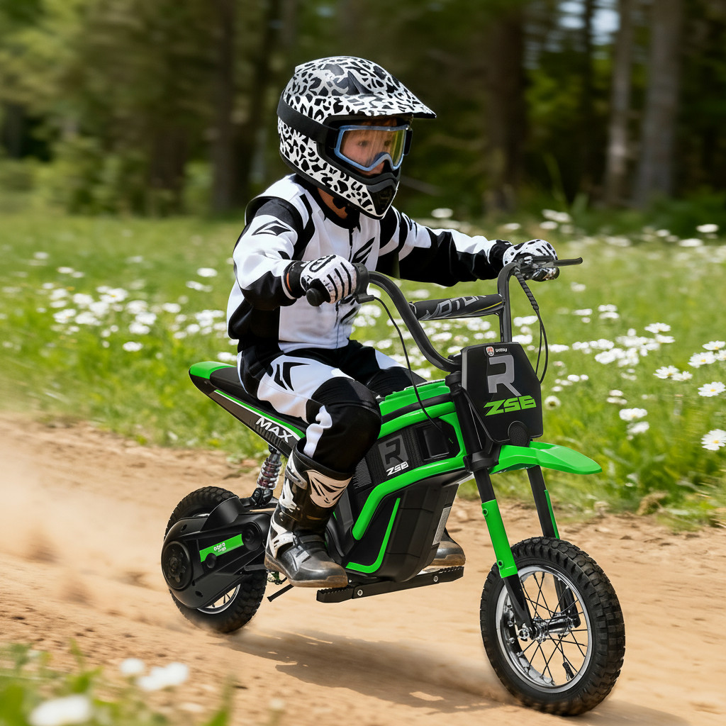 24V Ride on Dirt Bike 350W Electric Motorcycle Off Road Bike Toys for 3-12 Kids
