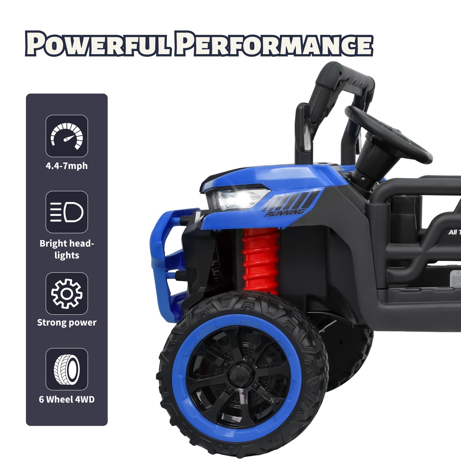 Kids 2 Seater Ride on Car 24V Electric Dump Truck 4WD UTV w/Parental Remote LED