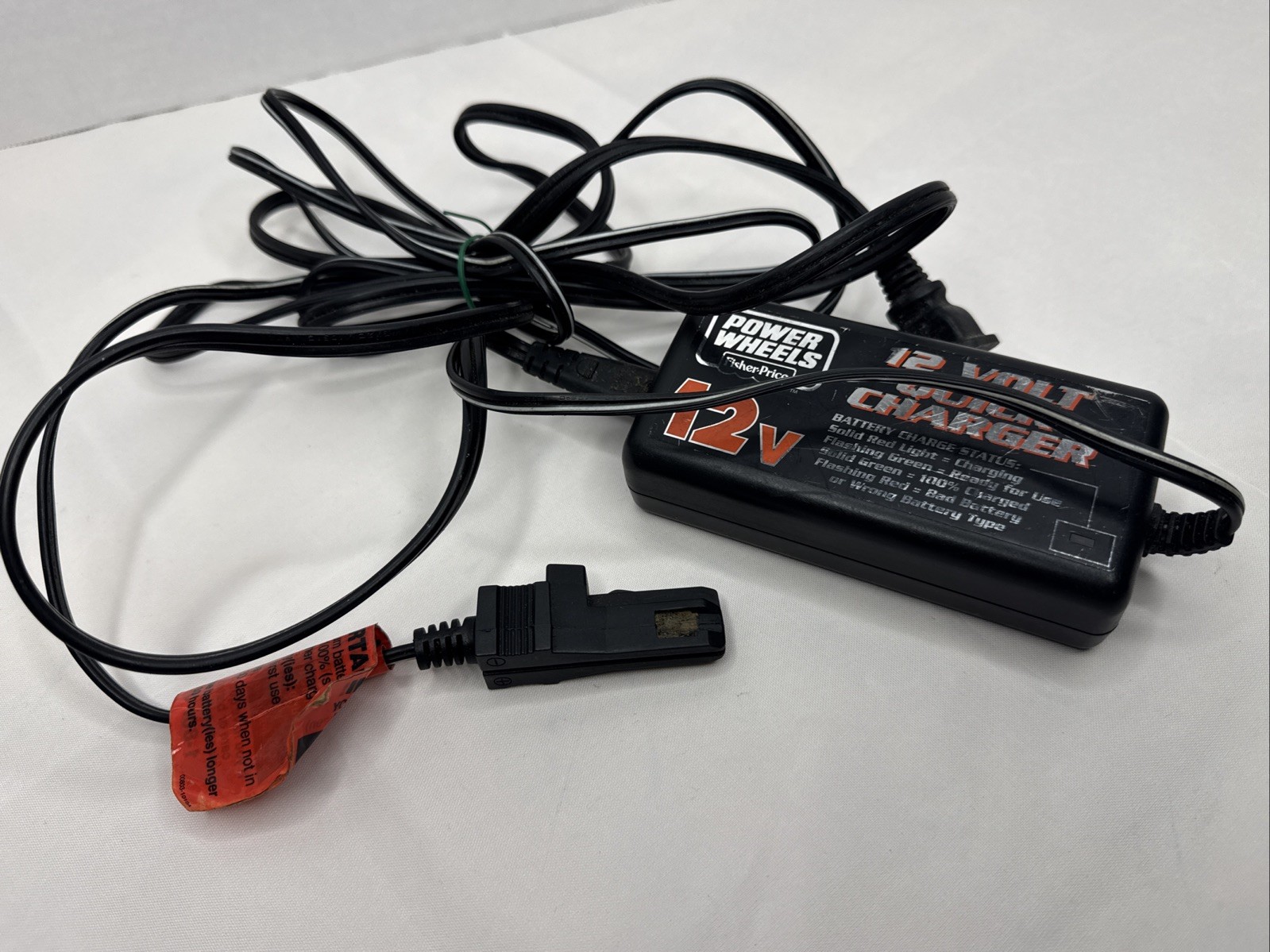Fisher Price Power Wheels 12 Volt Quick Charger Model 00801-1429 (12V 2.5A)