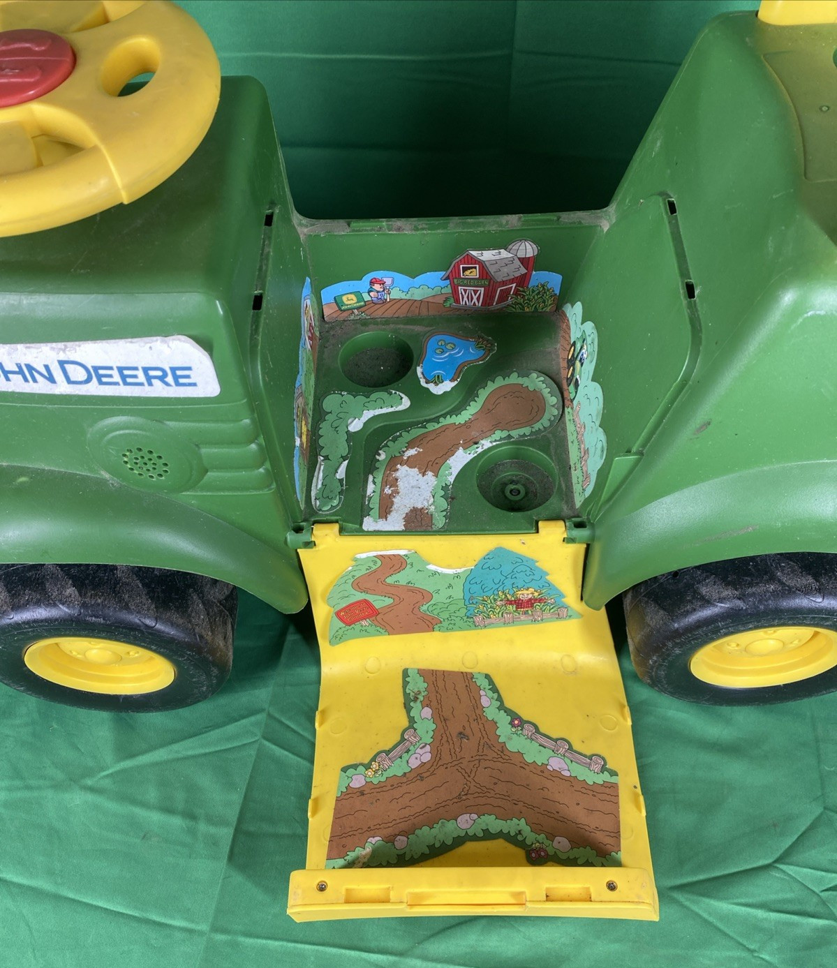 John Deere Kids Ride-On Tractor Push Wheel 3 in 1 Children Riding Toy w Sounds
