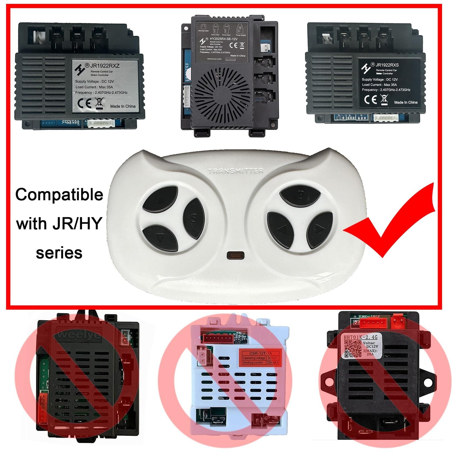 2.4GHz Bluetooth Remote Control,Used for Installing JR Receivers on Children’…