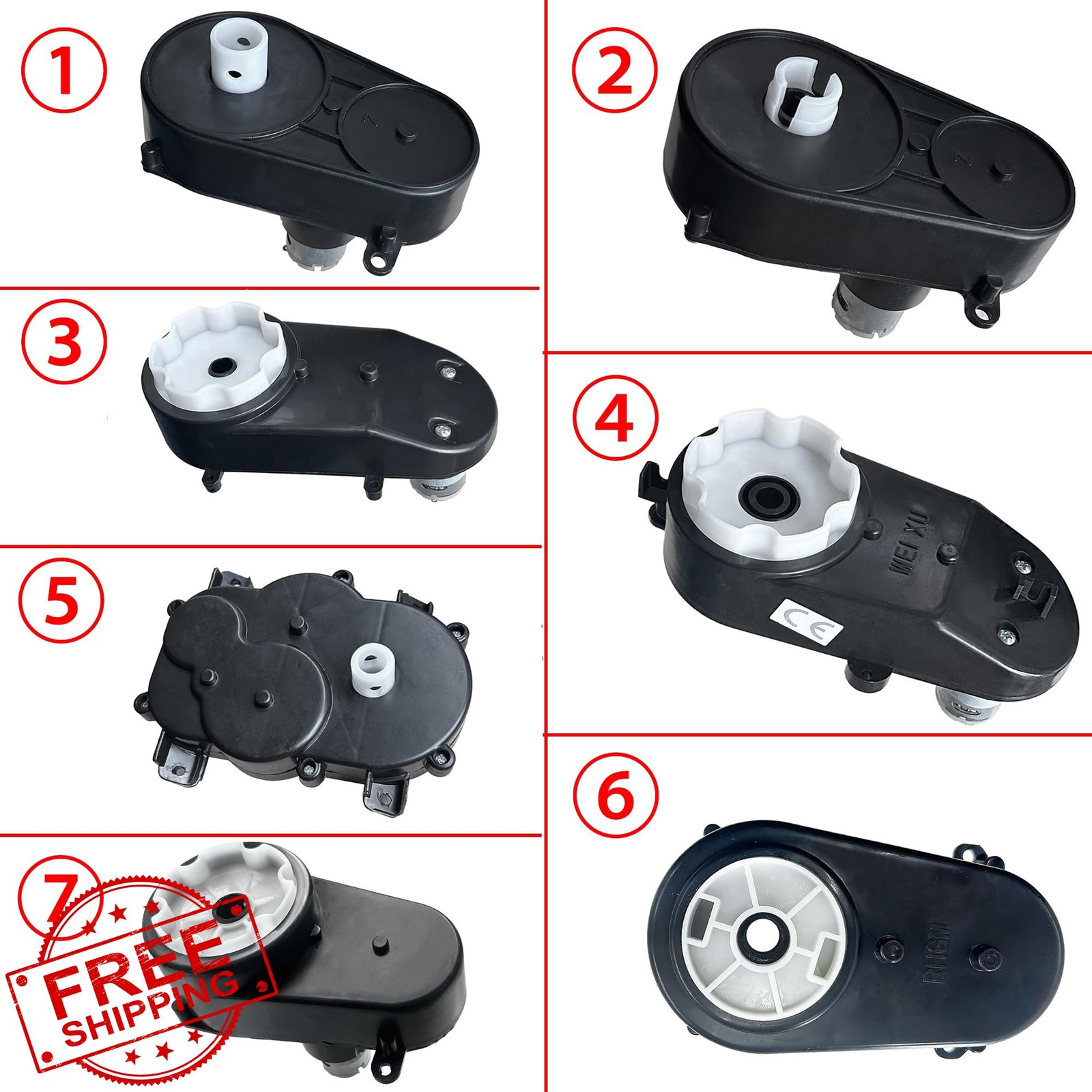 JRRXM 12V Steering Wheel Motor Gearbox