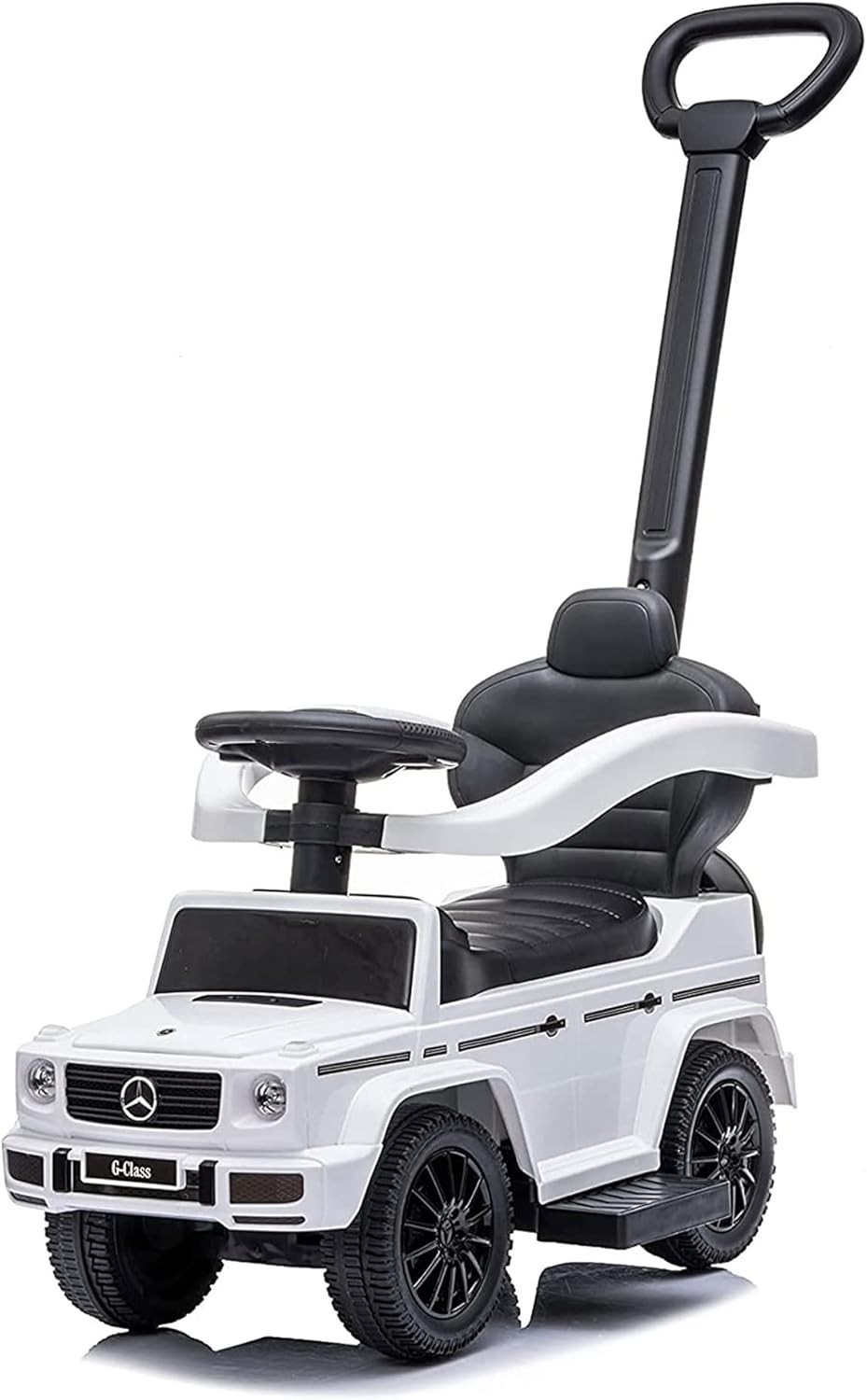 3-in-1 Mercedes G-Wagon: Toddler Stroller & Ride-On with Storage & Safety Guards