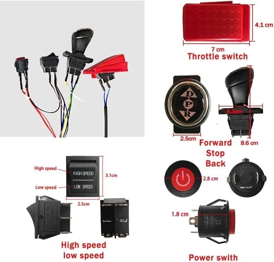 24 Volt DIY Wires Harness Conversion Kit for Kid’s Ride On Toys Car,2.4G Set