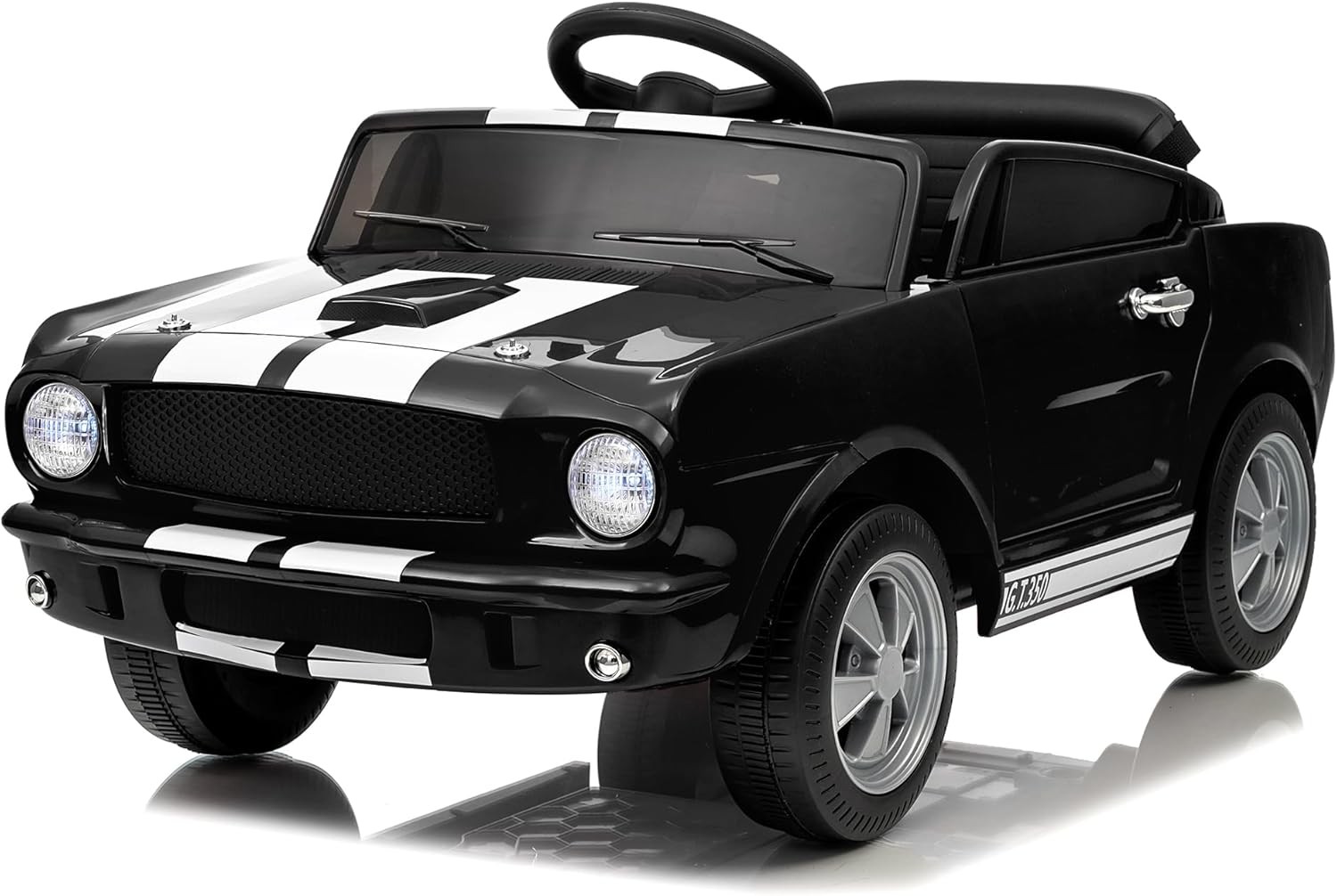 12V Electric Ride On Car for Kids, Remote Control, LED, Music, 3 Speeds, Safety