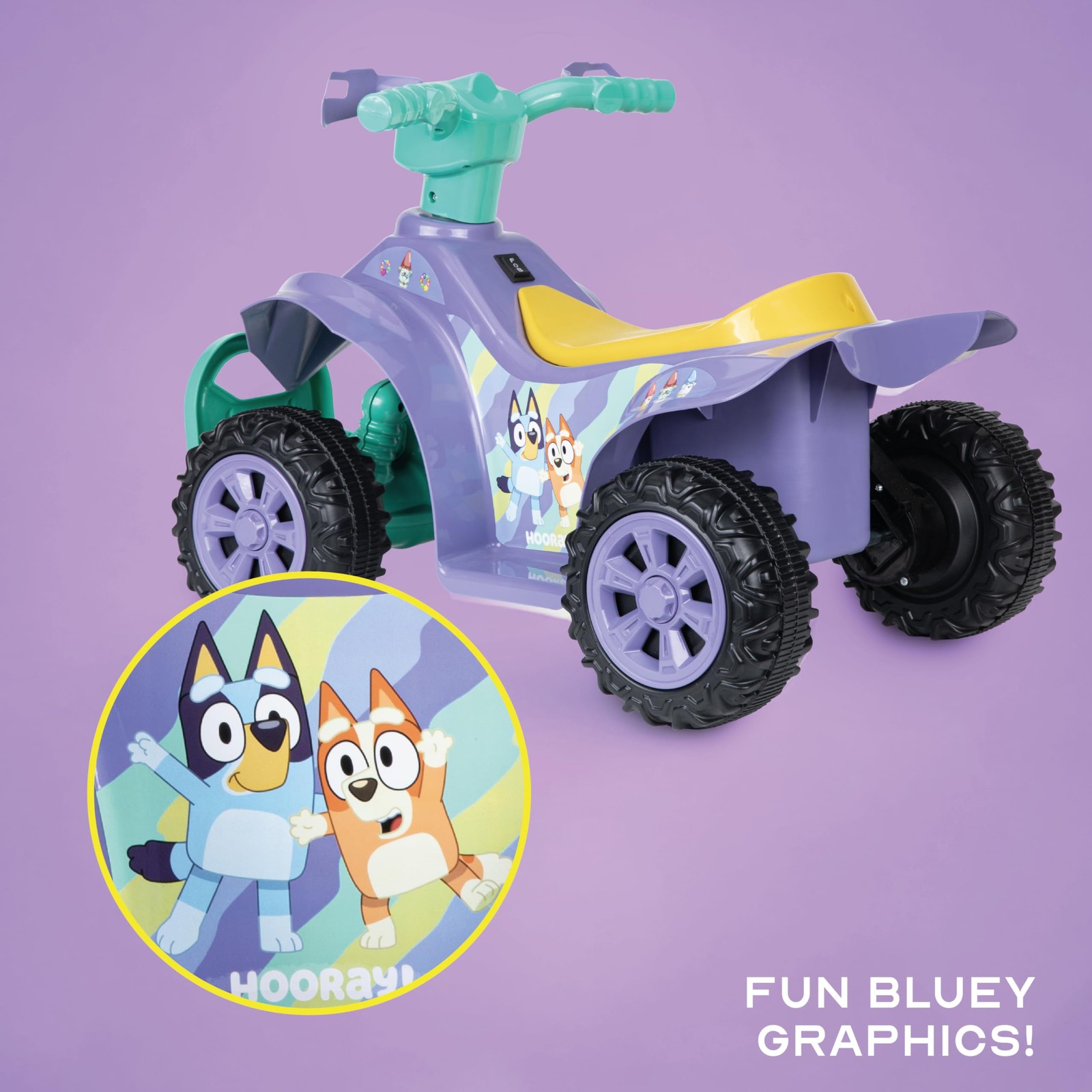 Voyager Bluey 6V Atv Quad For Kids – Powerful And Safe Ride-On Toy Rechargeable