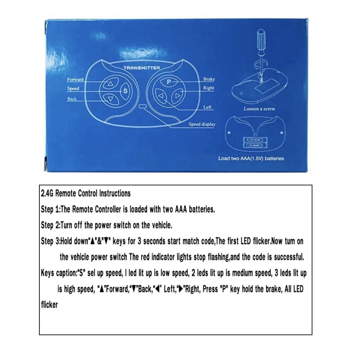 JR1602FCC 2.4Ghz Bluetooth Remote Control for Power Wheels,Remote Transmitter