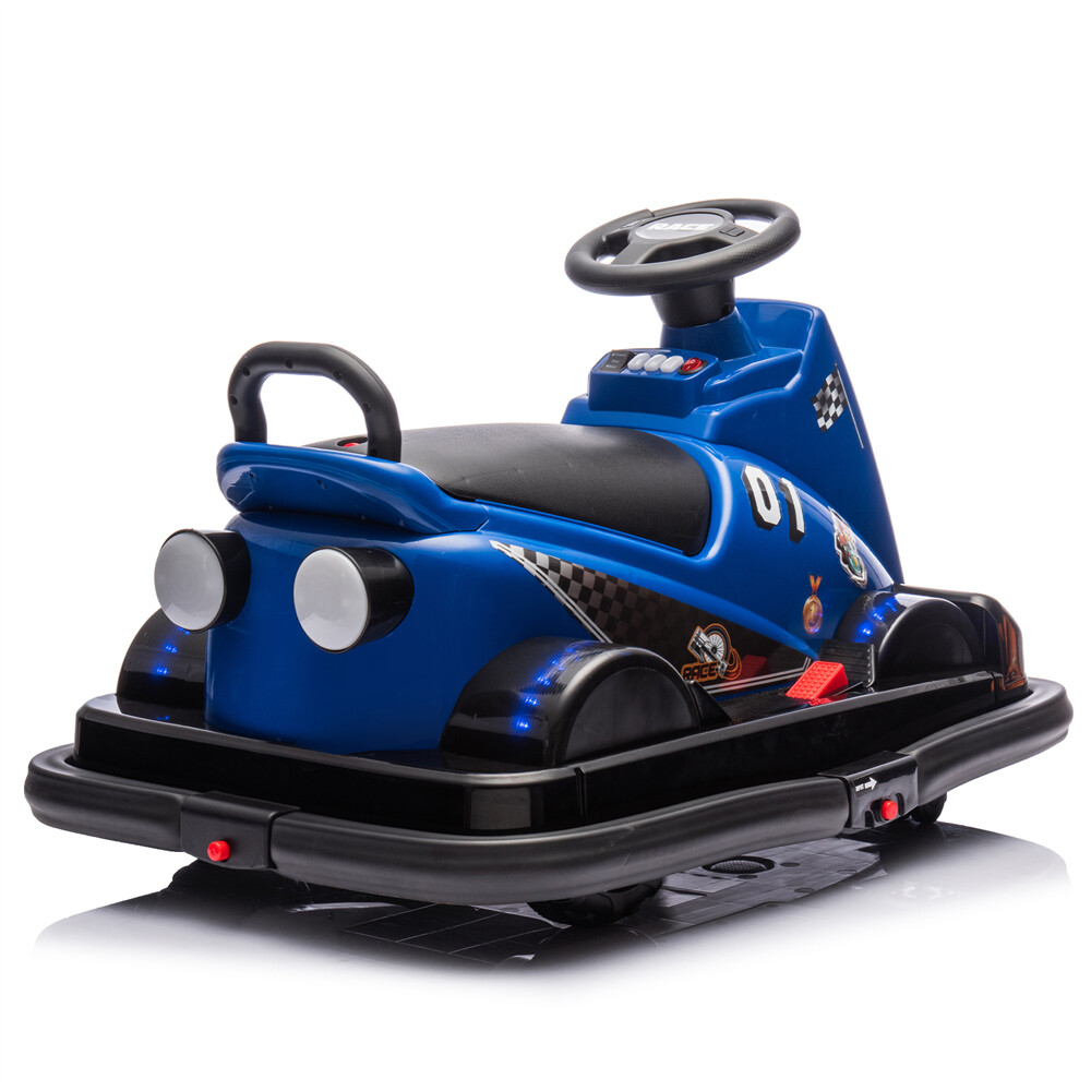 12V Kid Ride On Motor Bumper Car Rotate 360° In Place 1.55MPH Kid Toy Aged 3-5