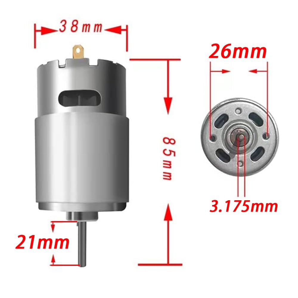 2 Pcs 12V RS550 15000RPM Electric Drive Motor for Power Wheels Upgrade,18 Volt M
