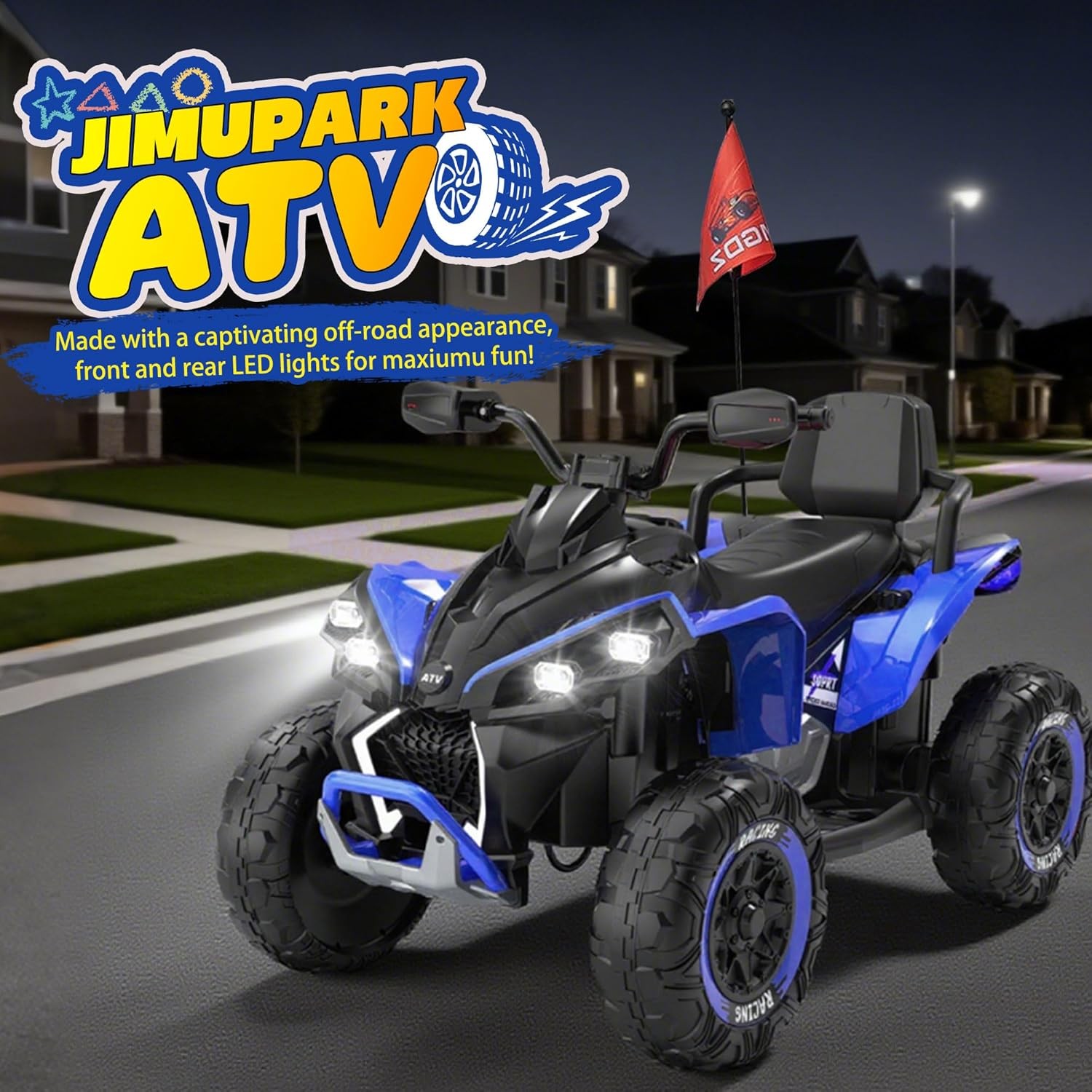 24V Ride on Car Electric Off-road ATV Battery Power Quad Car for Kids Age 3-12