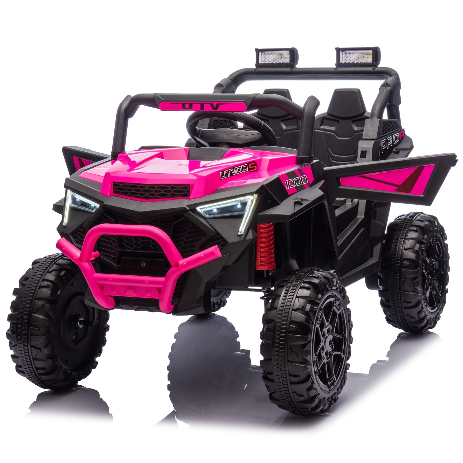 24V Kids Electric Car 400W Ride On Toy UTV with Remote Power Wheels Truck, Pink