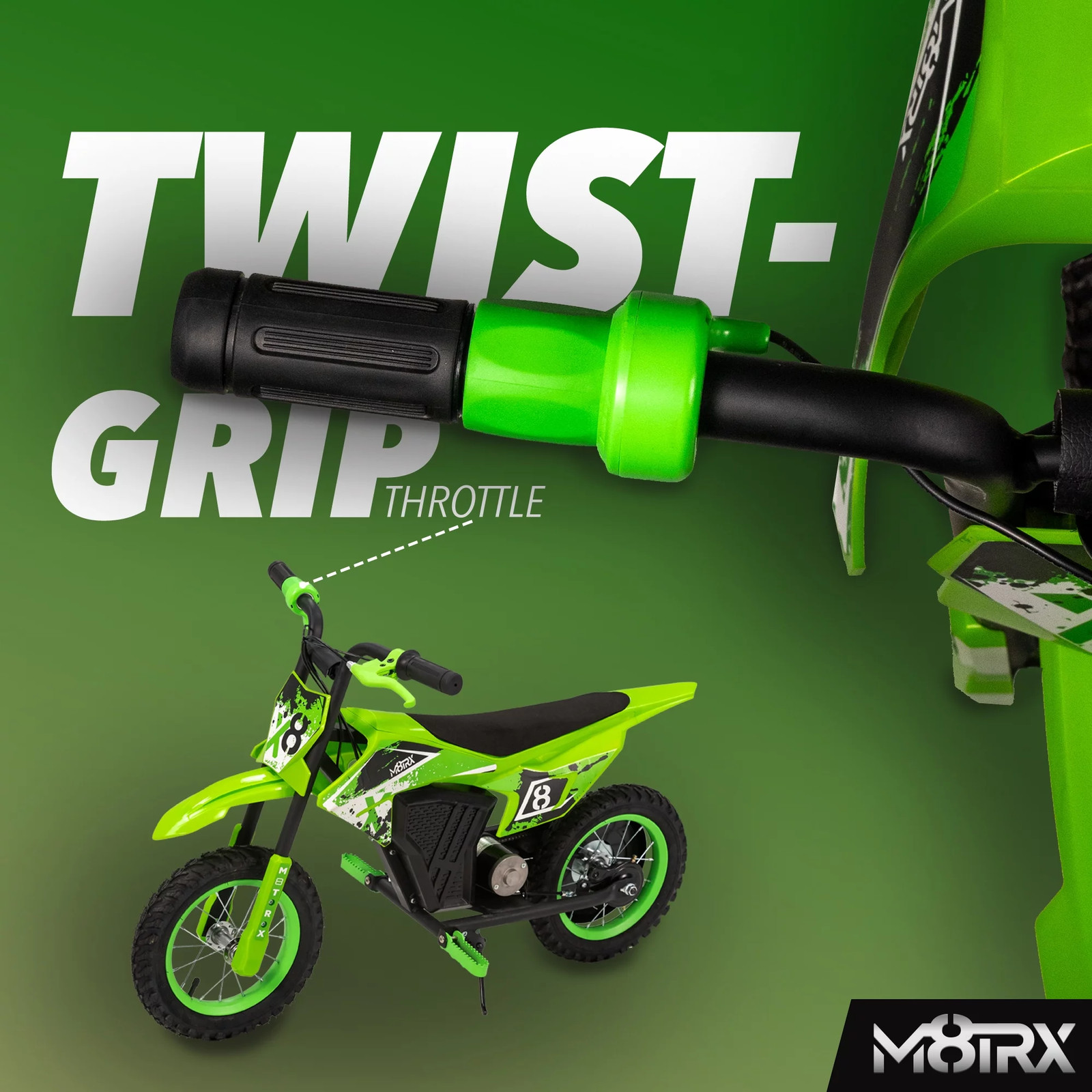 12V Mini Electric Child Dirt Bike, Battery Powered Toy Motorcycle, Kids Ride On,