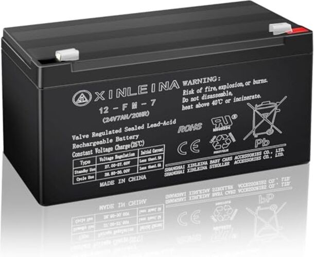 24V 7AH Battery for 24 Volt Ride on Cars Toys, 24V 7Ah Rechargeable 7 Amps