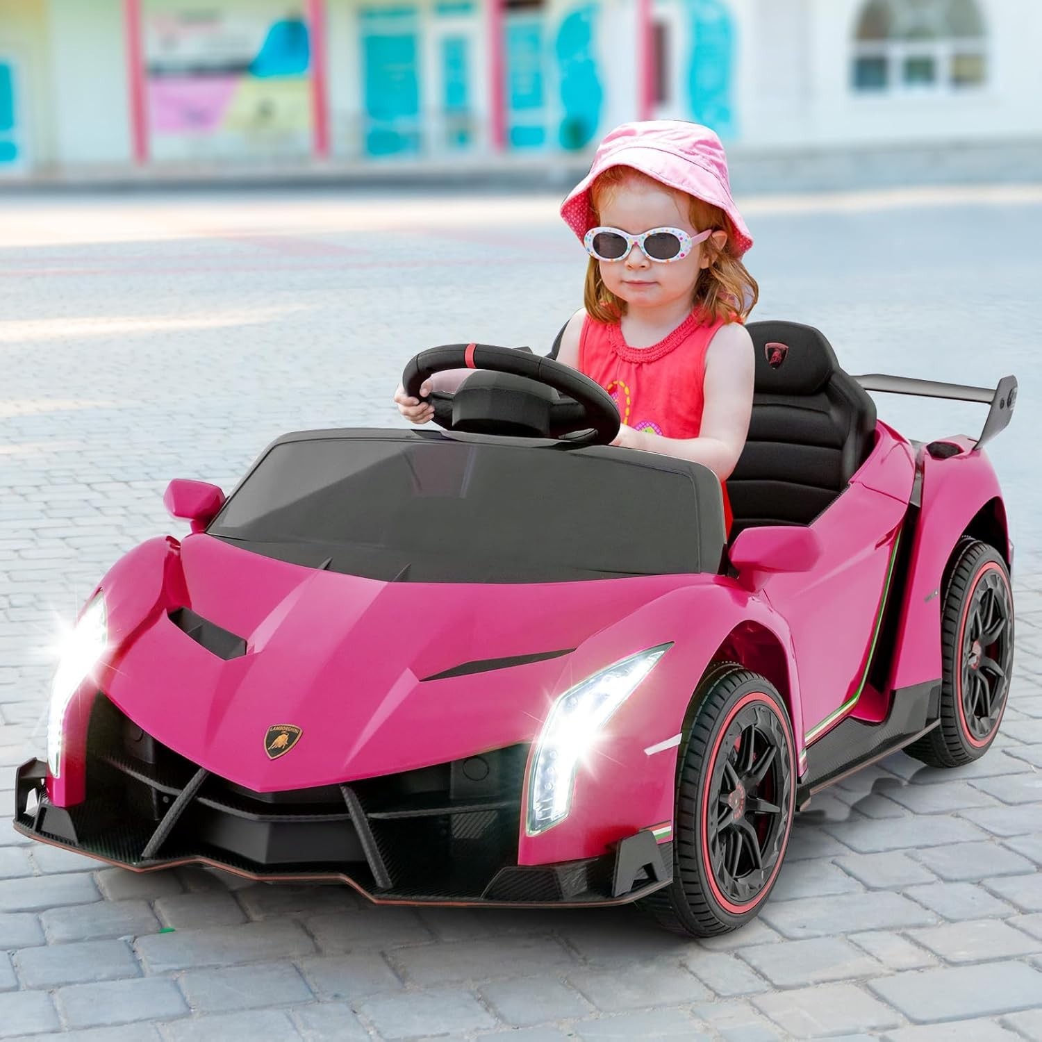 Ultimate Pink 2-Seater Lamborghini Veneno Ride-On Car for Toddlers – Remote Fun