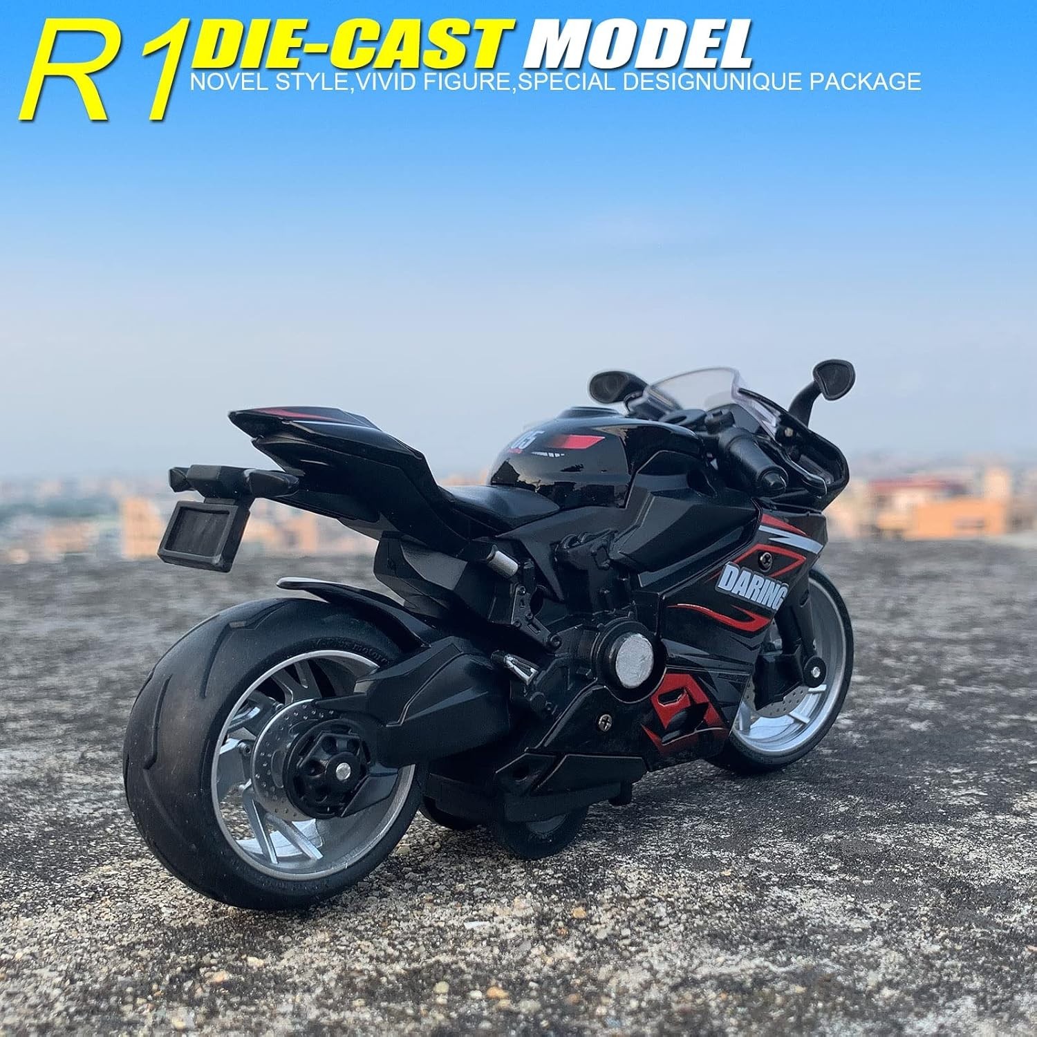 Authentic Alloy Pull Back Motorcycle Toy Kids Christmas Gift