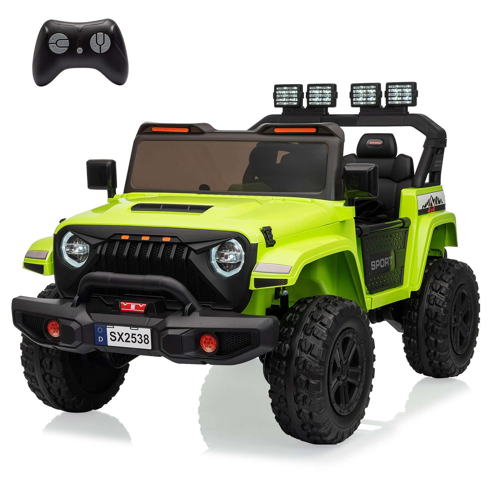24V 4WD 2 Seater Kids Ride On Truck Electric Car with Remote Control Bluetooth