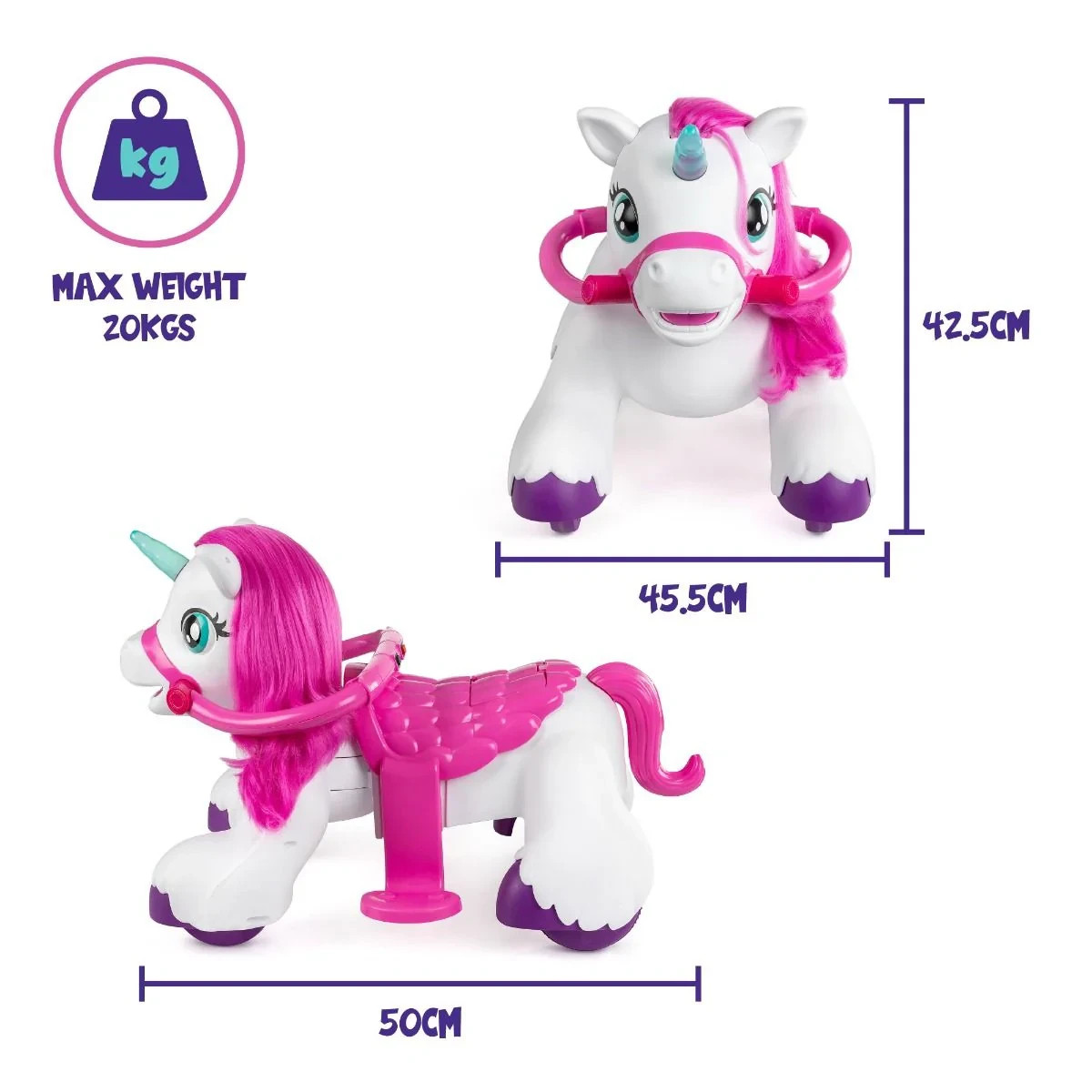 Xootz Unicorn Kids Electric Ride-on Toy 6V Battery Powered – NEW