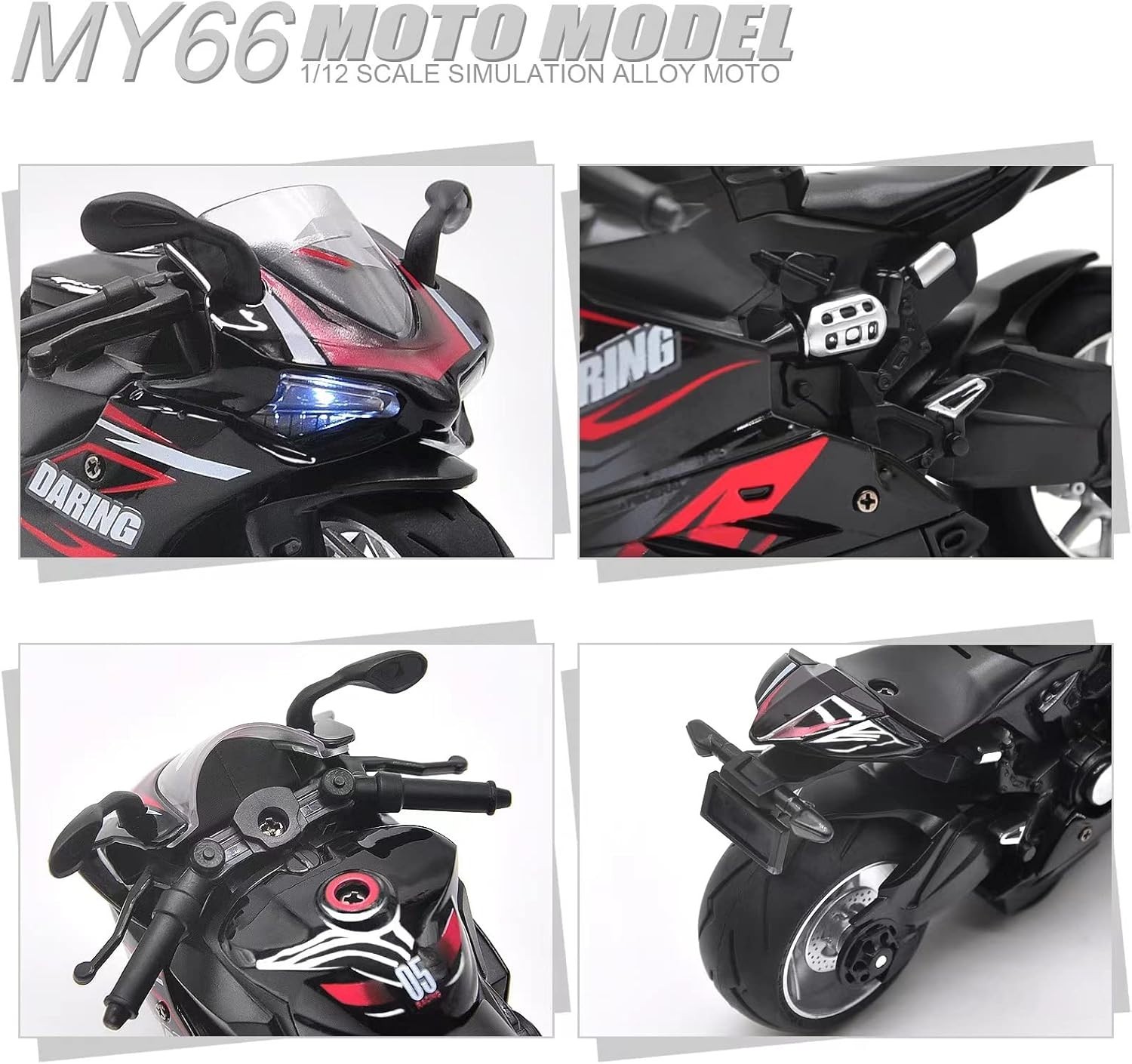 Authentic Alloy Pull Back Motorcycle Toy Kids Christmas Gift