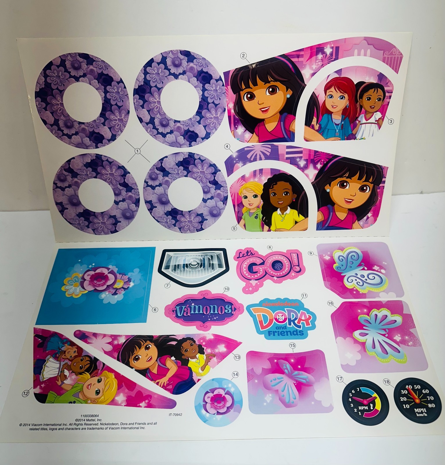 Genuine OEM Power Wheels Dora & Friends Lil Quad Label Sheet #3900-3408