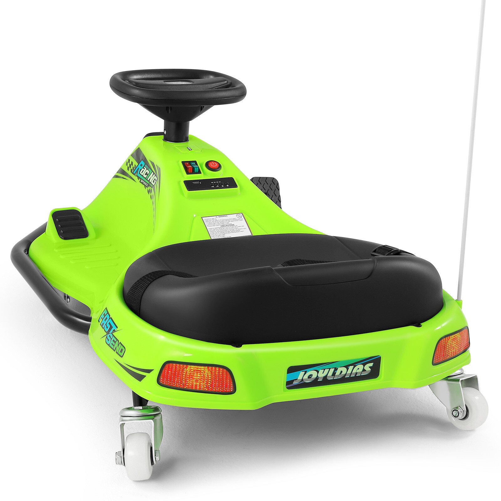 360° 24V Kids Electric Drifting Go Kart Ride On Cart with Bluetooth (Green)