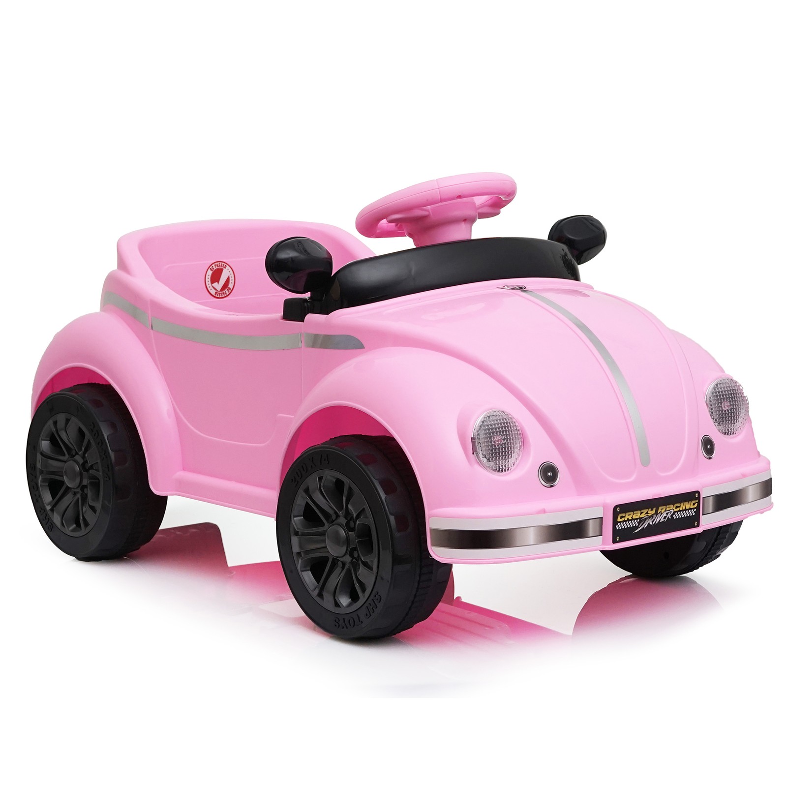 12V Kids Ride On Car Wheel LED USB & Bluetooth Suitable for Kids Aged 2-4 Pink