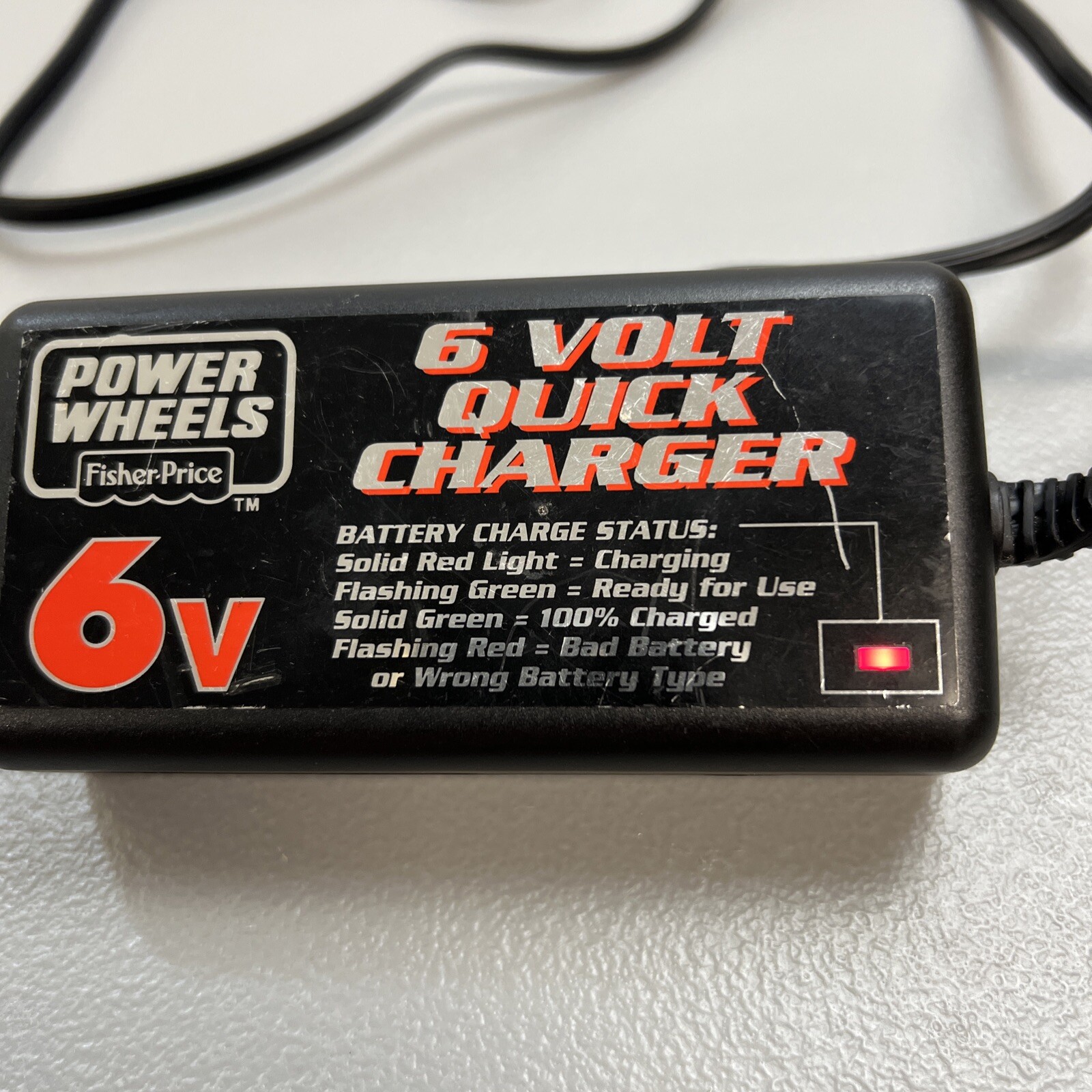 Fisher Price Power Wheels 6-Volt Quick Battery Charger 00801-1484
