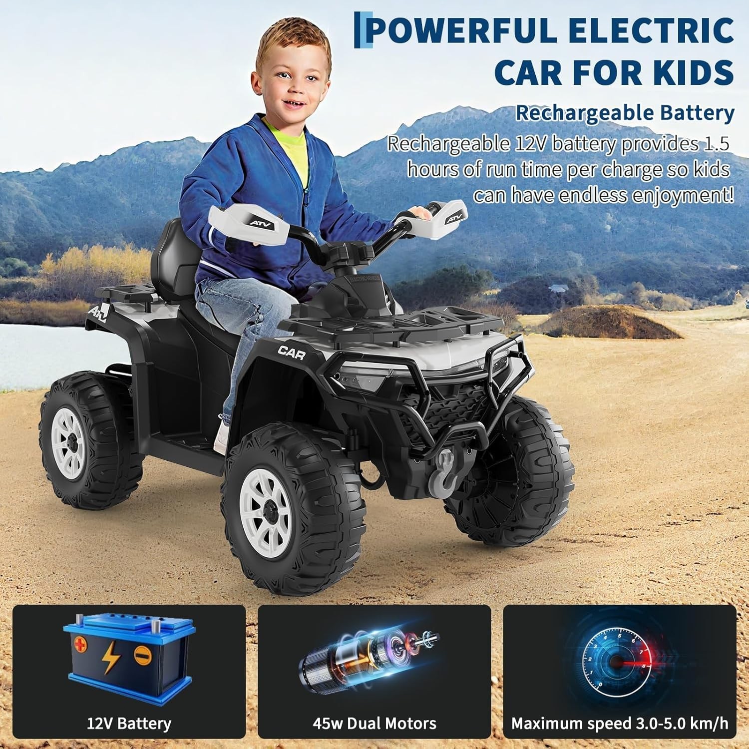 12V Kids Ride on Electric Car Battery Power Off-road UTV w/Remote Control Kids