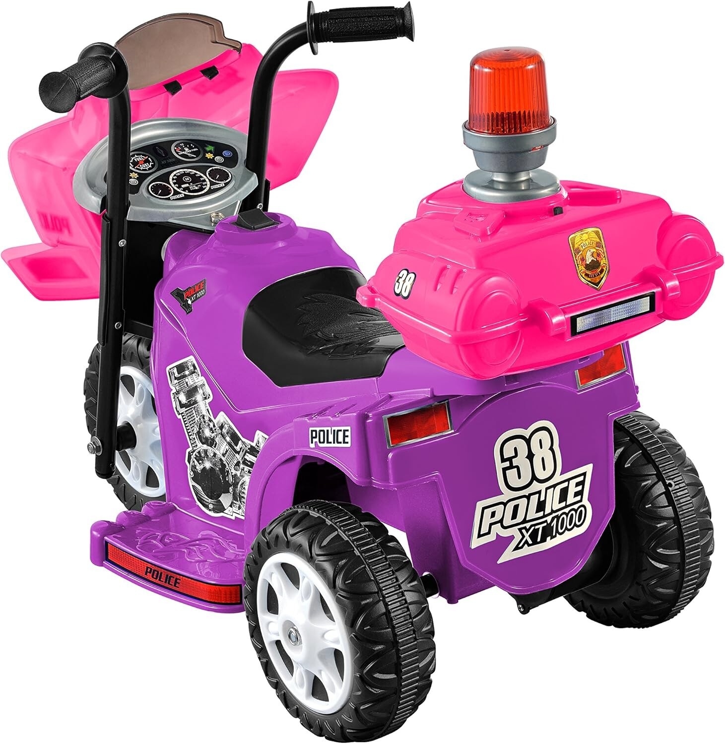 Imaginative Lil Patrol Ride-On for Kids, 6V, Purple and Pink, Ages 18+