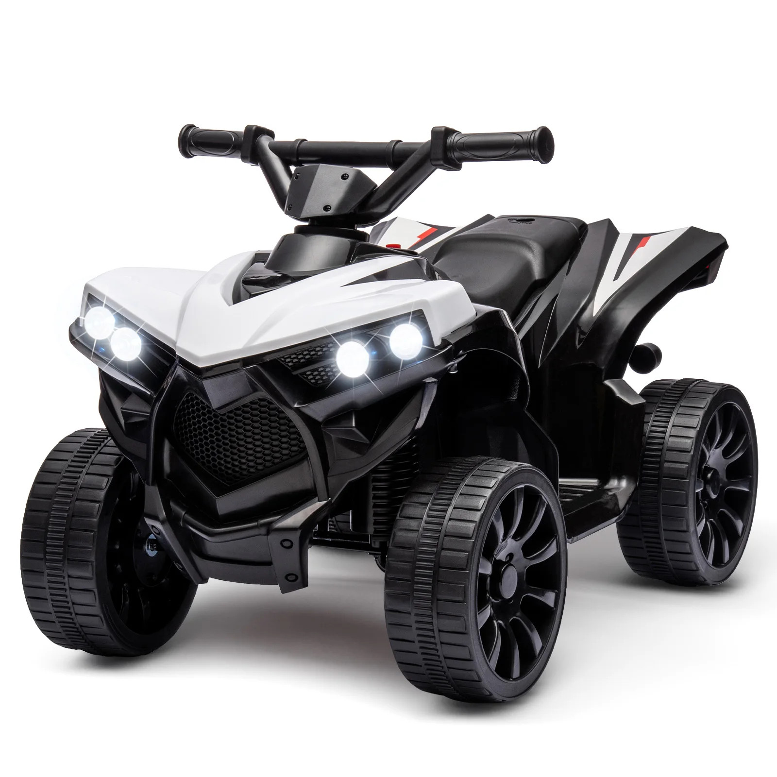 6V Ride On Toys 4-Wheeler Quad ATV Electric Car for Kids 1.8MPH Max Speed, Tread
