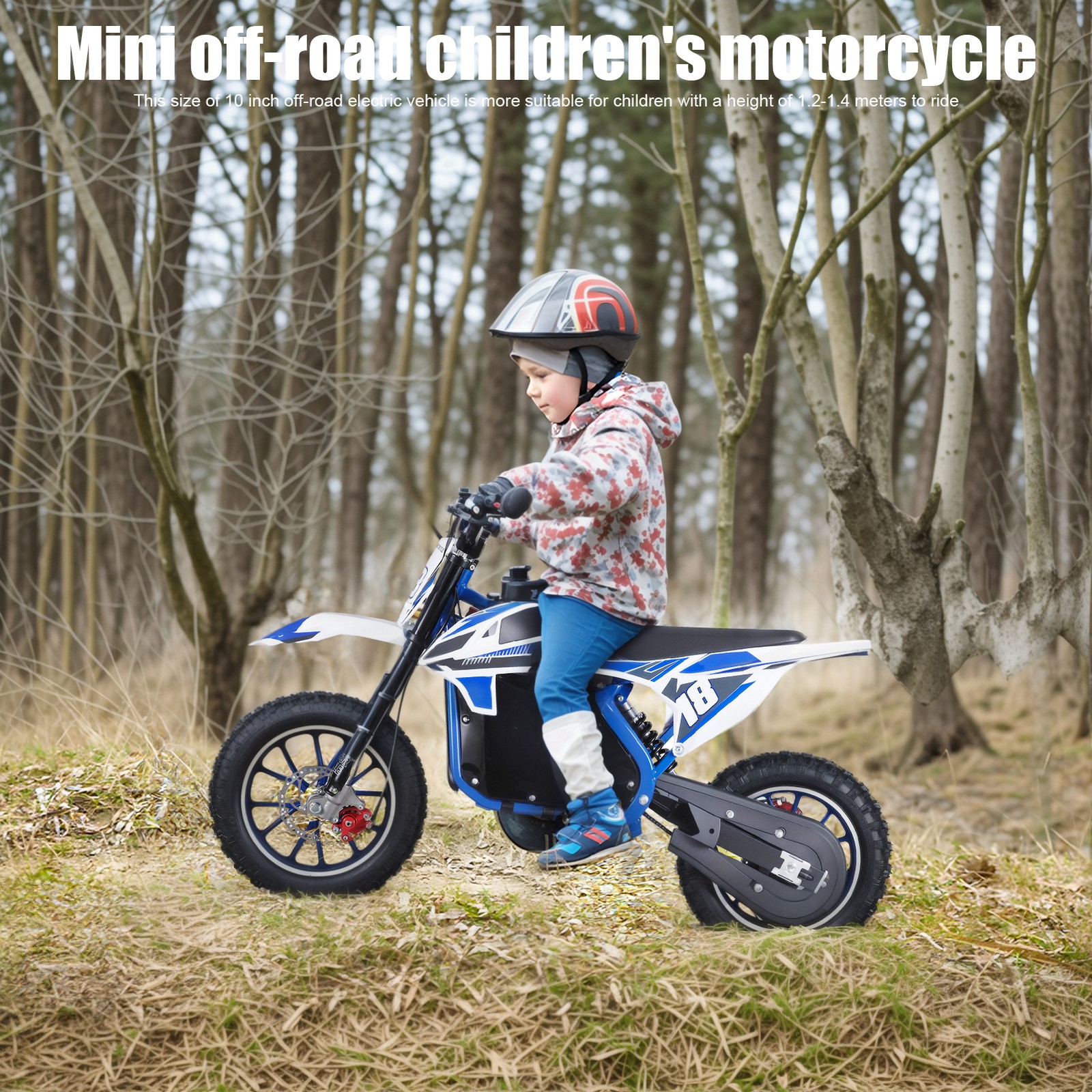 36V Kids Electric Off-Road Mini Motorcycle 350W High-Performance Motor Dirt Bike