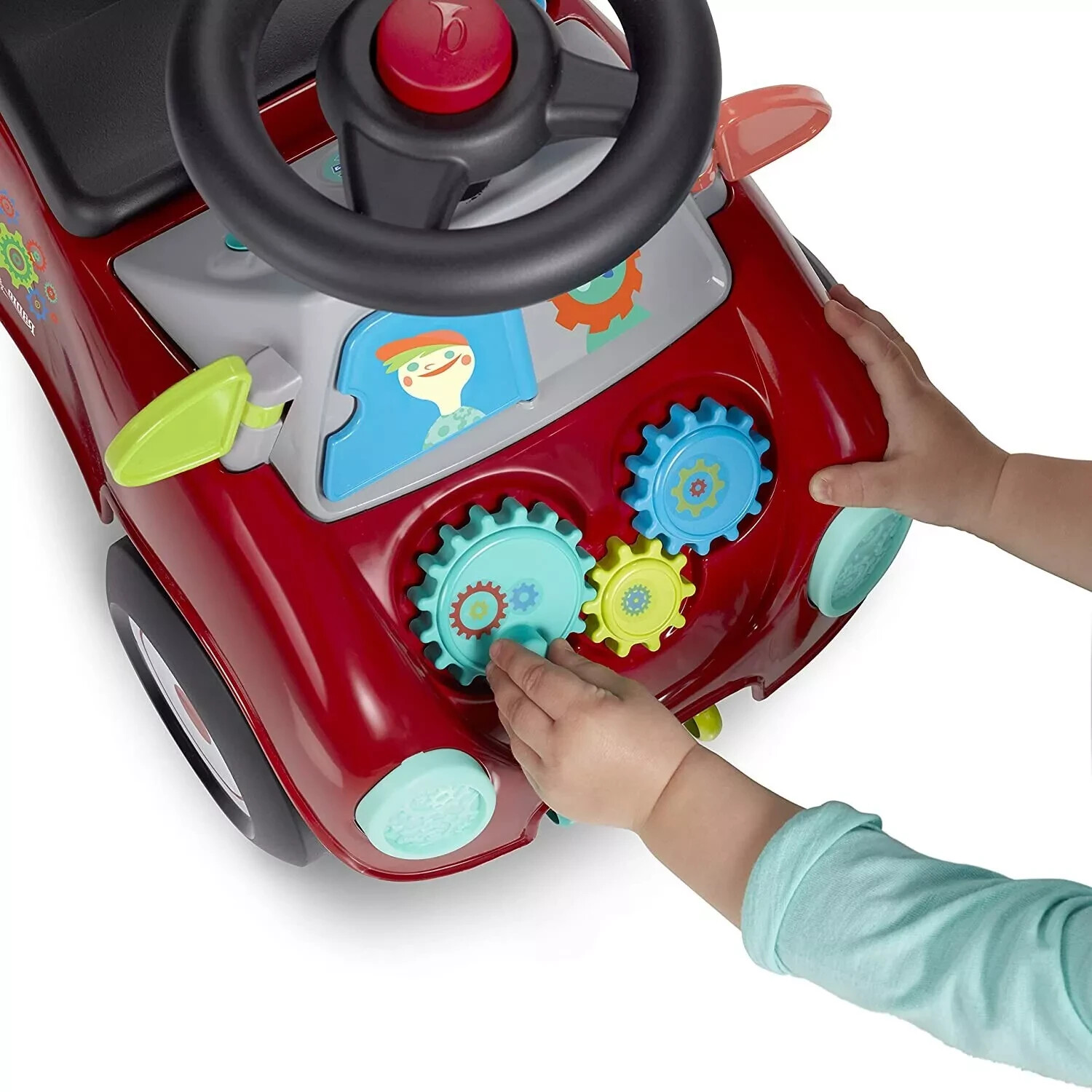Kids Push Cart Boy Girl with Horn Music Storage