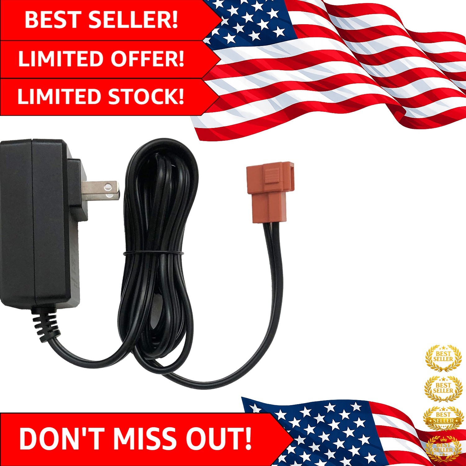 Lightweight 24V 1A Battery Charger for Kids Ride-On Toys – 1