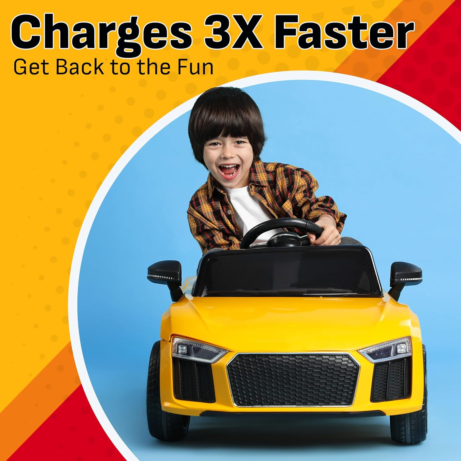 6 Volt / 12 Volt Battery Charger for Ride on Toys – Charge ‘N Ride CR6-3 Amp, Fu