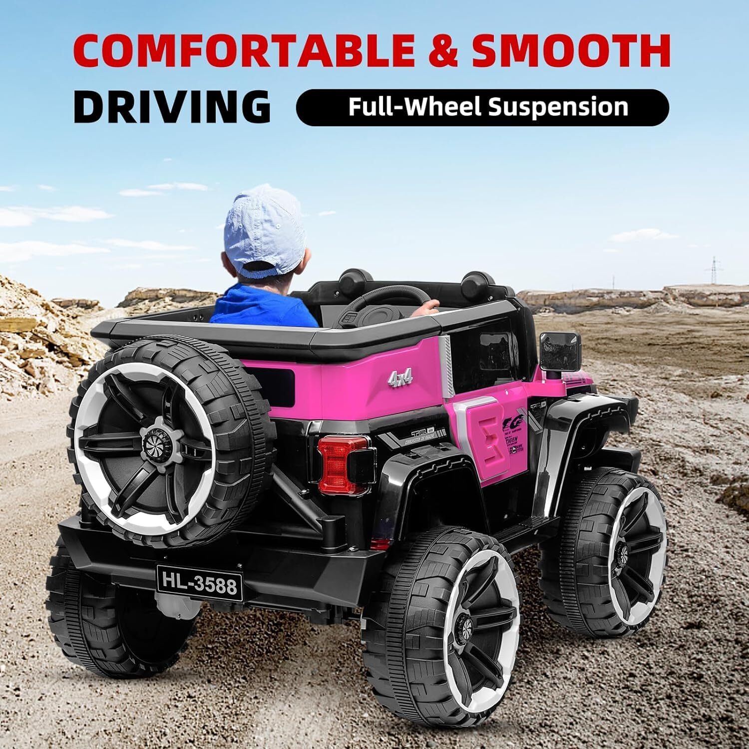 Kids Electric Ride On Truck 12V Power Battery Car w/ Remote Control & MP3 Player