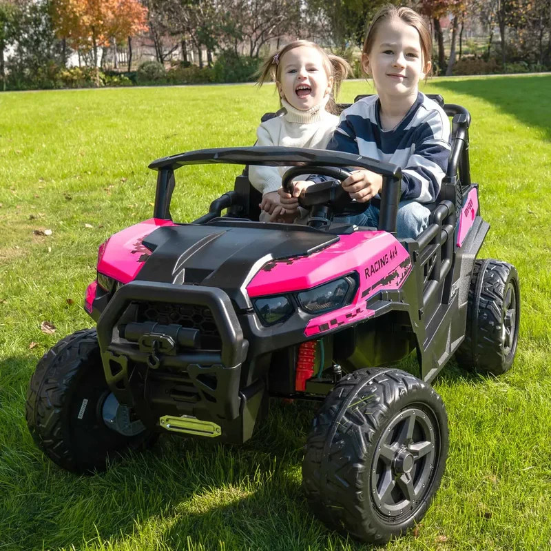24V 4WD KIDS GIRLS RIDE ON ELECTRIC UTV CAR 480W 4X POWERFUL MOTORS,2 SEATER+ RC
