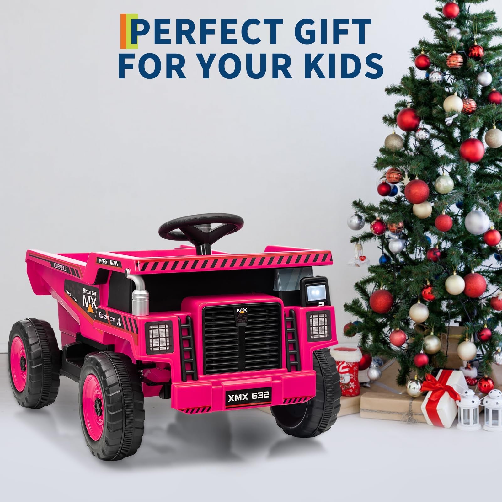 12V Kids Ride On Dump Truck With Remote Control & Shovel Electric Ride On Toy