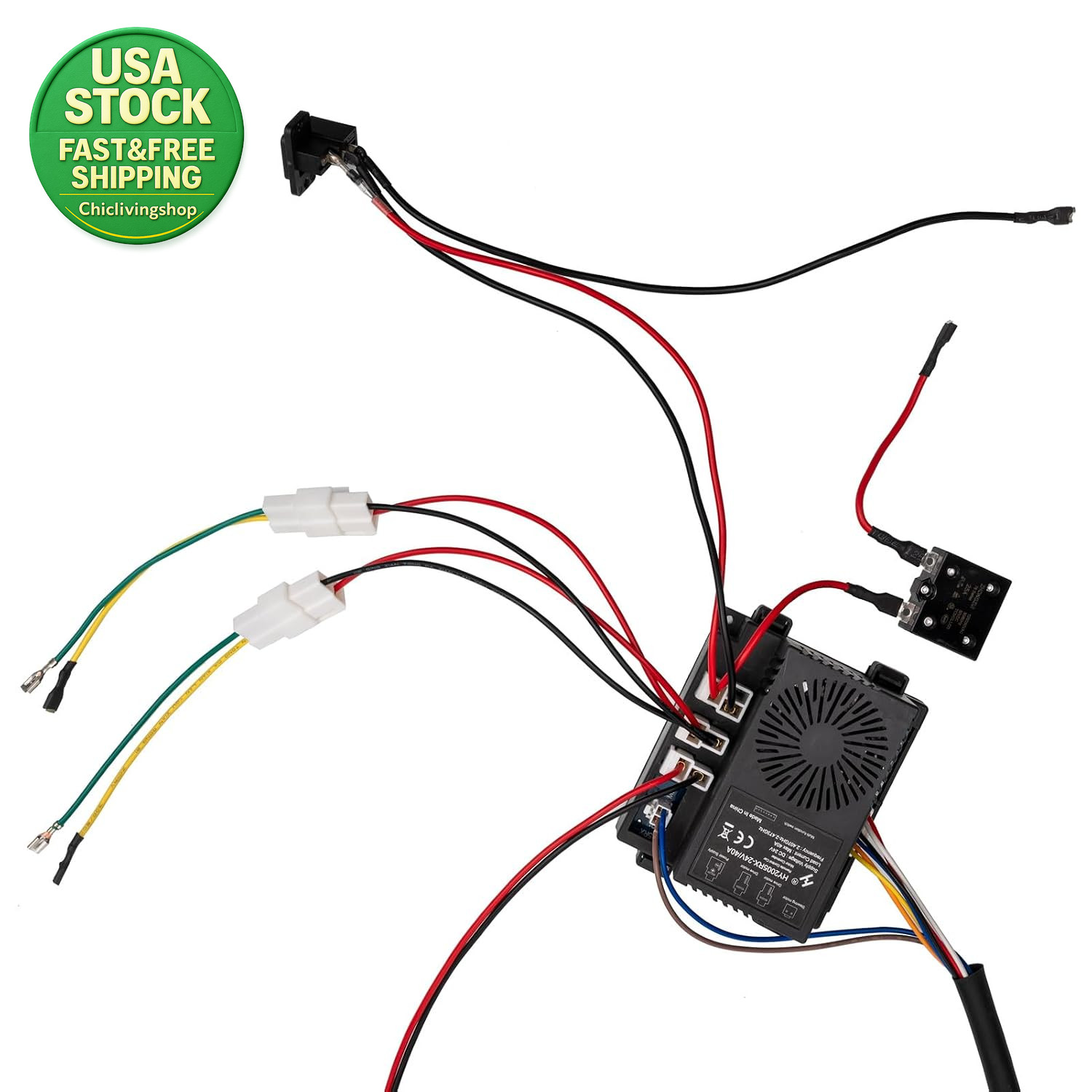 24 Volt Wire Harness Conversion Kit for Kids Ride on Toys Power Wheels DIY