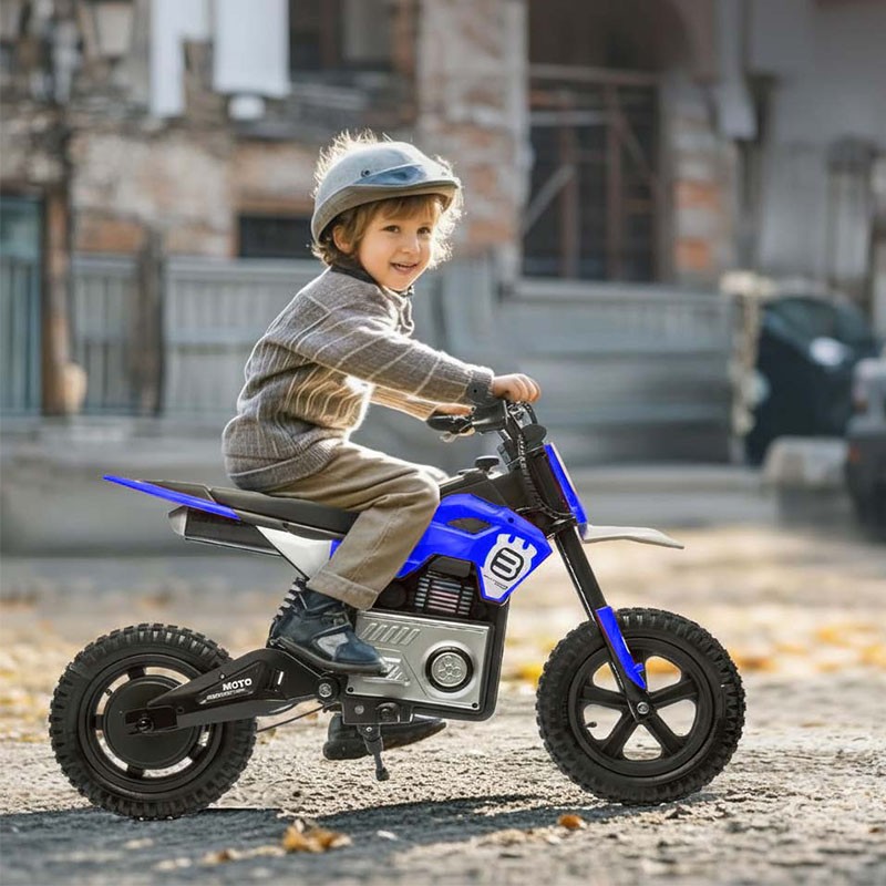 24V Electric Dirt Bike Kids Ride On Toy Motorcycle w/200W High Speed Hub Motor