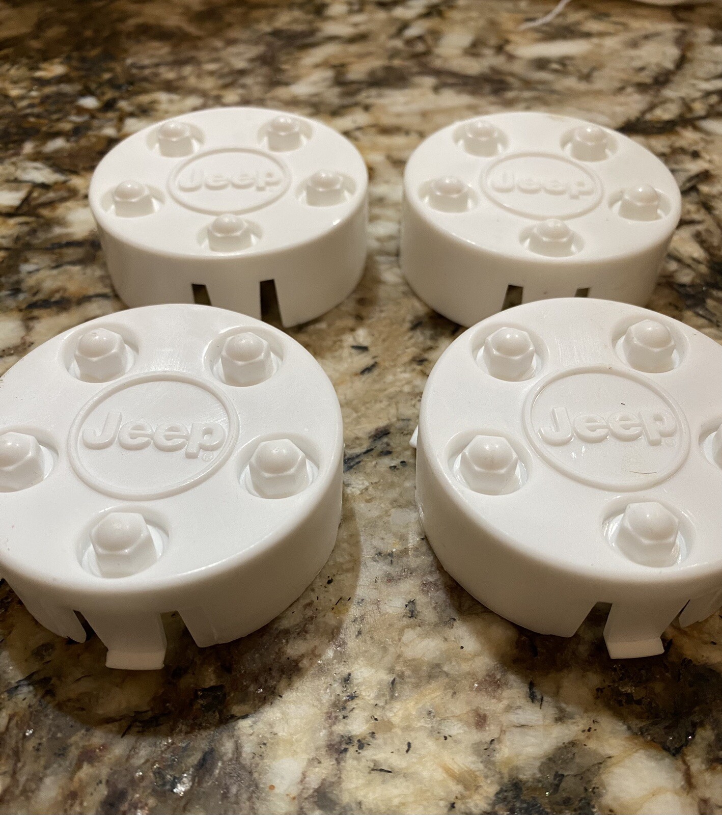 Power Wheels Jeep ~ 4 Replacement Hubcap Covers ~ FLC45