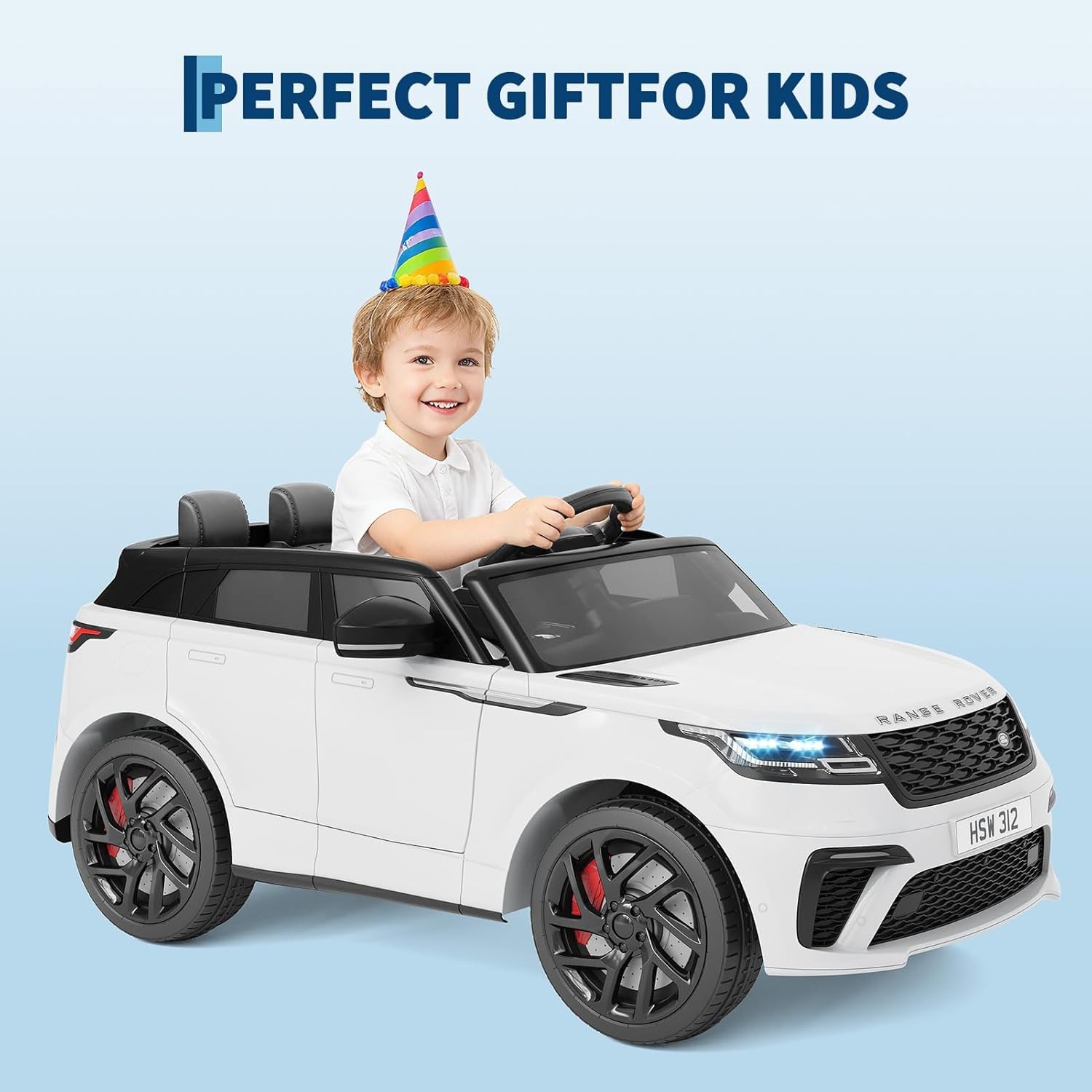 Kids Ride On Electric Car with Remote Licensed Land Rover for 4-8 w/ Mp3 Player