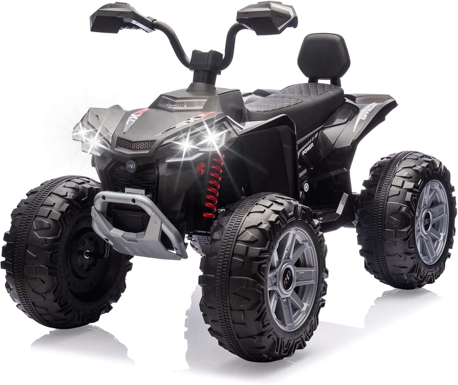 24V 2 Seater Electric ATV, Electric Car for Kids, Four-Wheeled Dirt Quad Car wit
