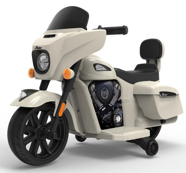 6V Kids Motorcycle,Indian Licensed Electric Motorbike w/ Toddler Training Wheels