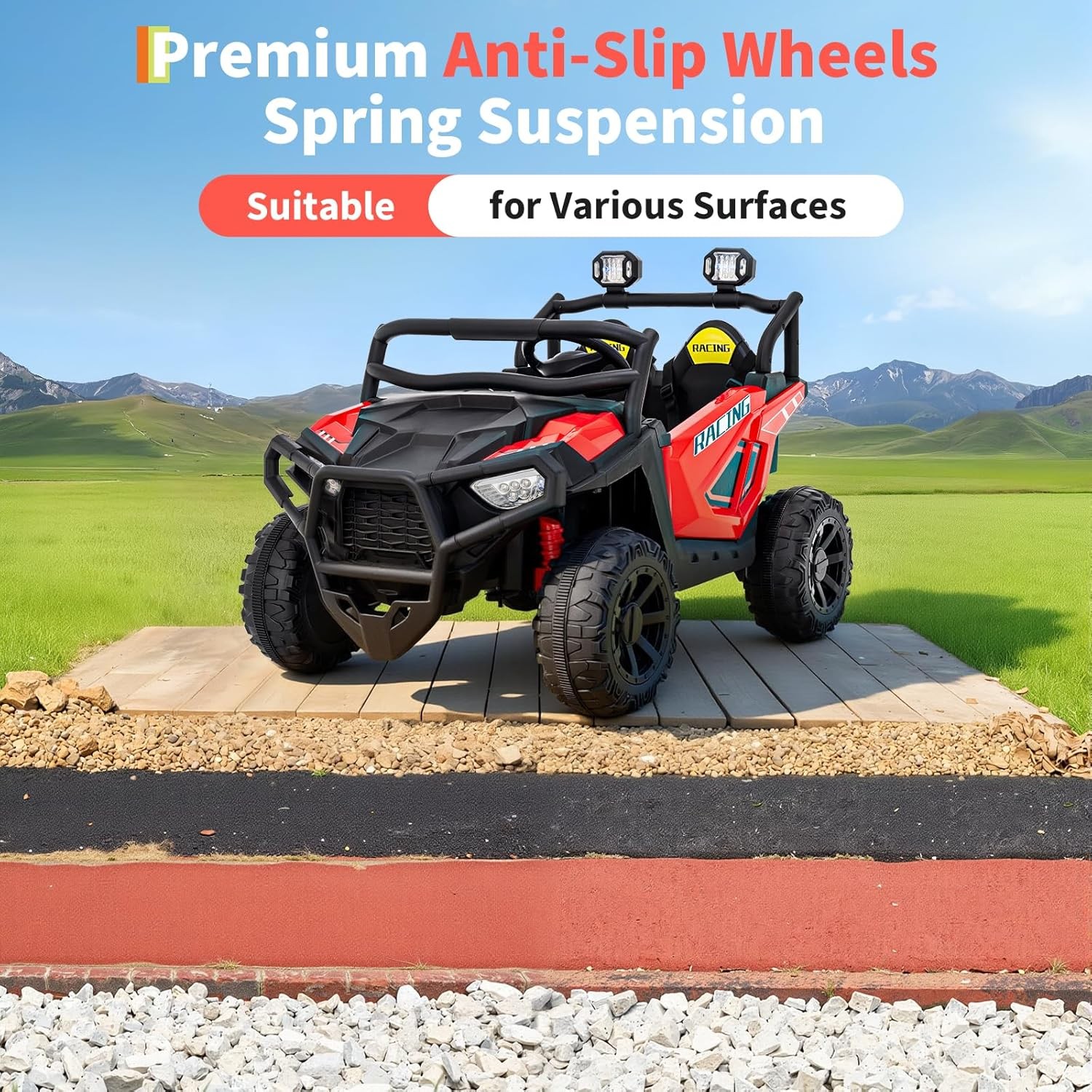 2 Seater Ride on Electric Car 24V Ride on Toys for Big Kids with Remote Control