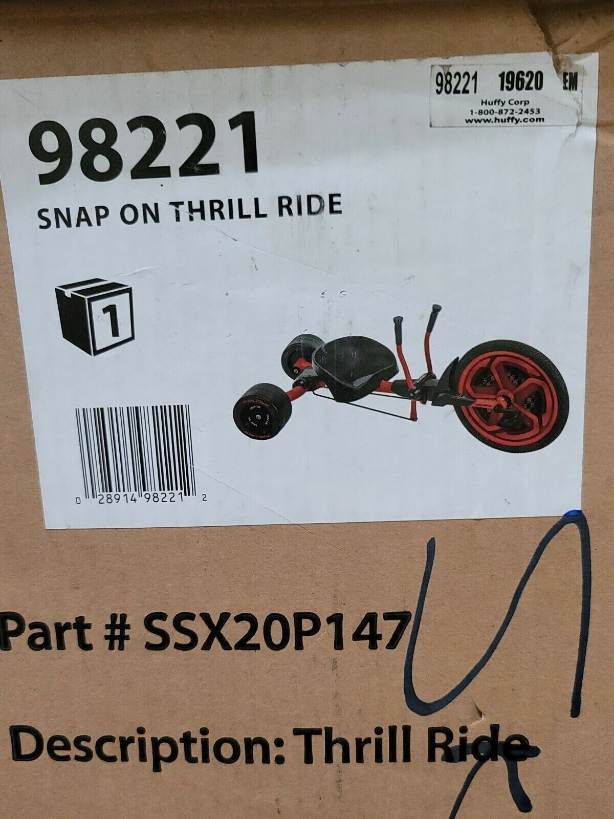 Snap-On Tools “THRILL RIDE” TRICYCLE Ride-On Scooter NEW IN ORIGINAL BOX