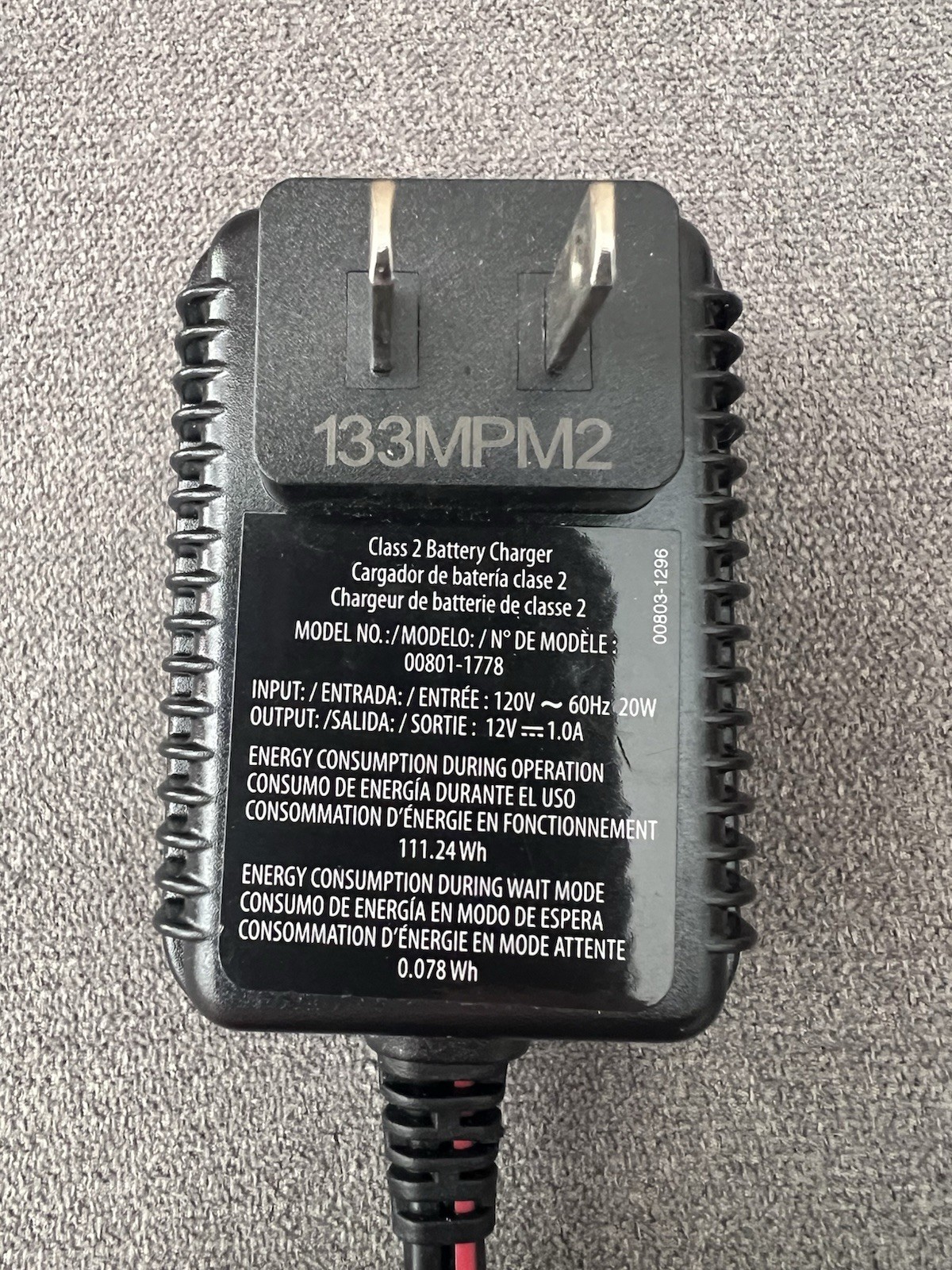 🇺🇸Genuine Fisher Price Power Wheels AC/DC Adapter Charger Cord 00801-1778🇺🇸